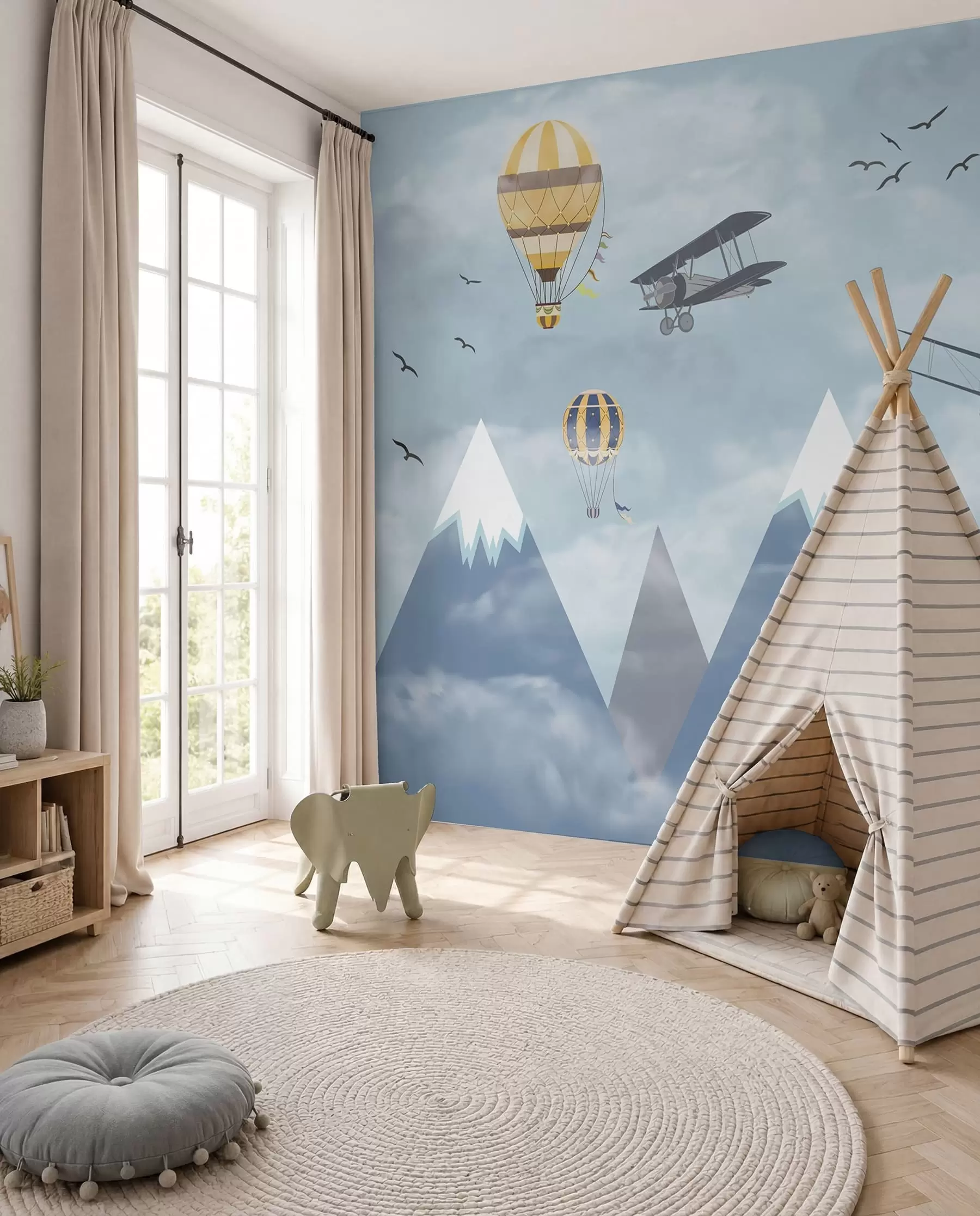 Fotobehang Kleine bergpiloten u60492