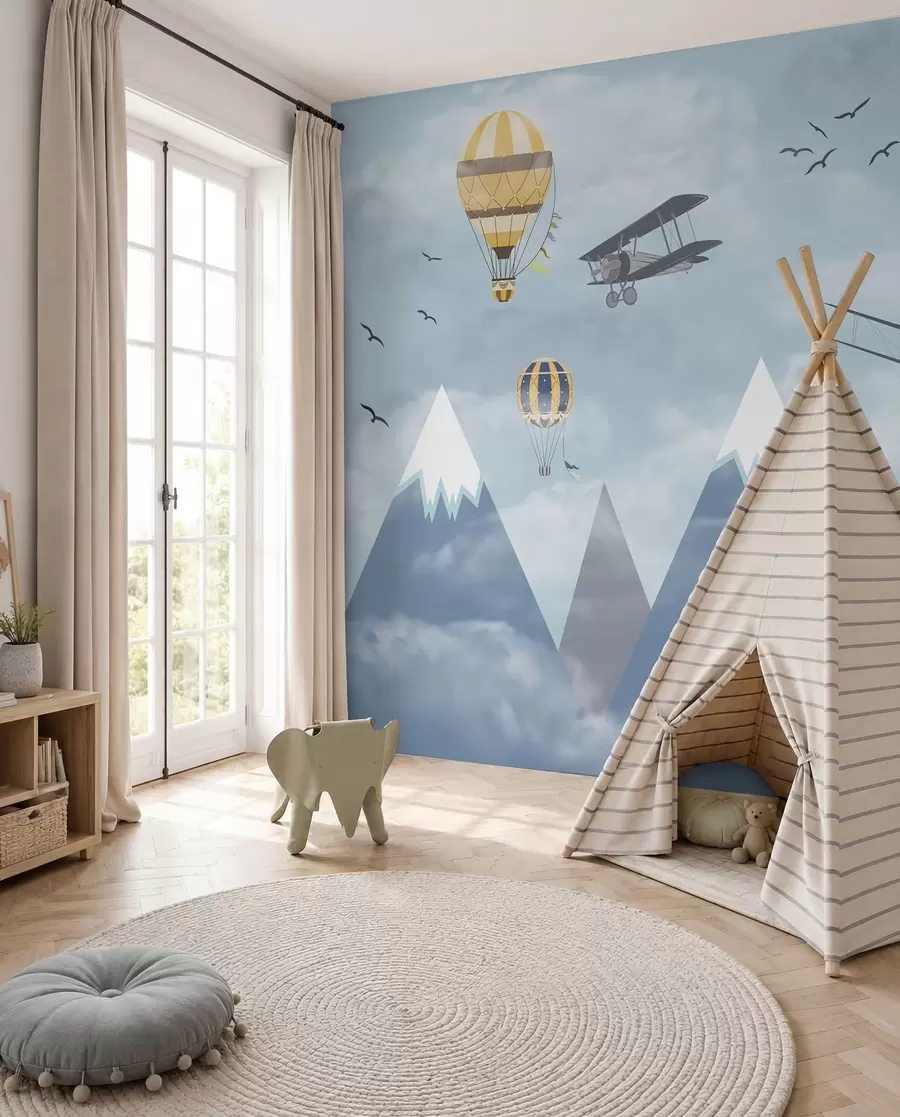 Fotobehang Kleine bergpiloten u60492