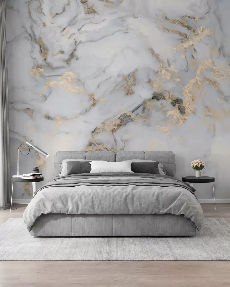 Fotobehang Marmer in goud u60555
