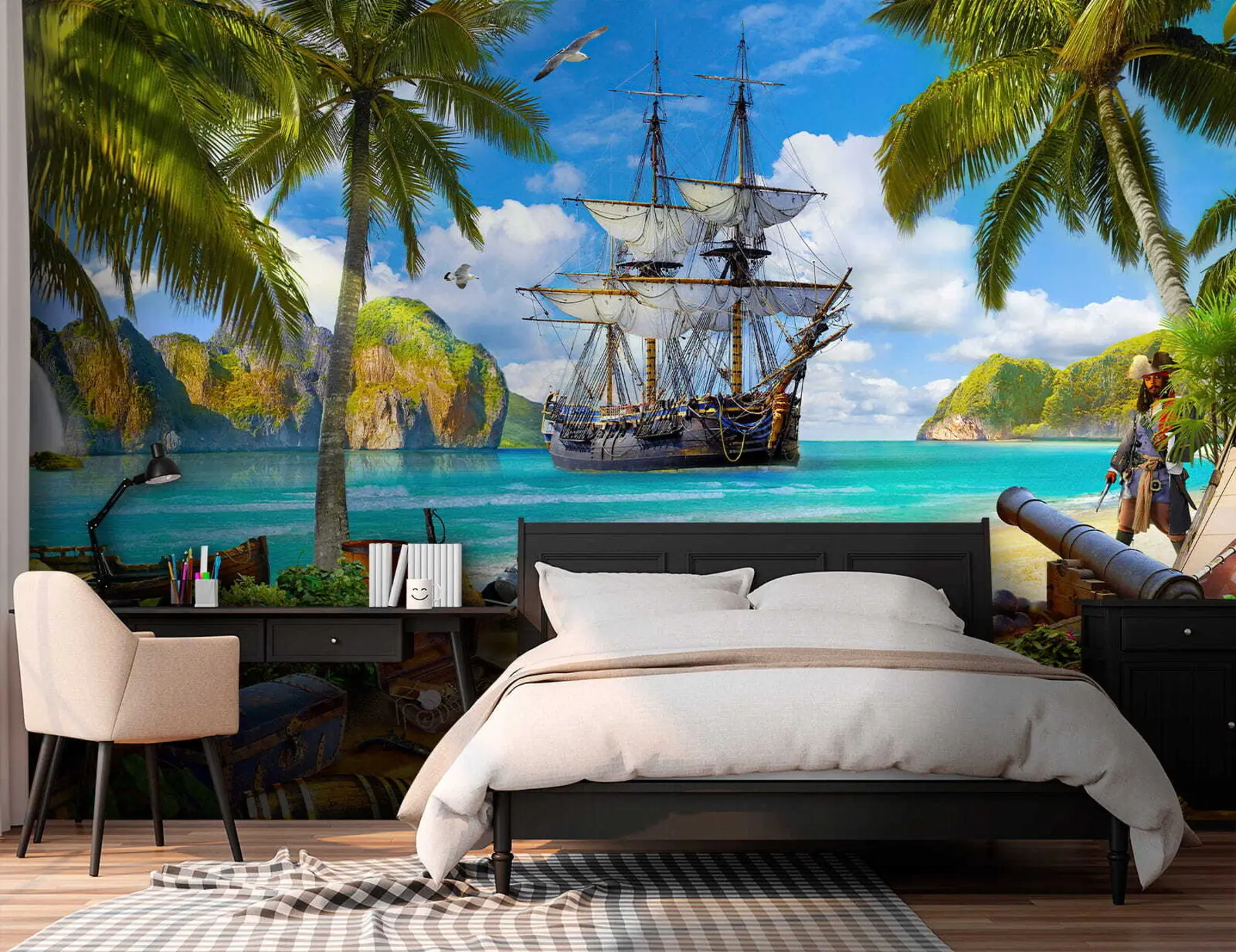 Fotobehang Piratenschip u62419