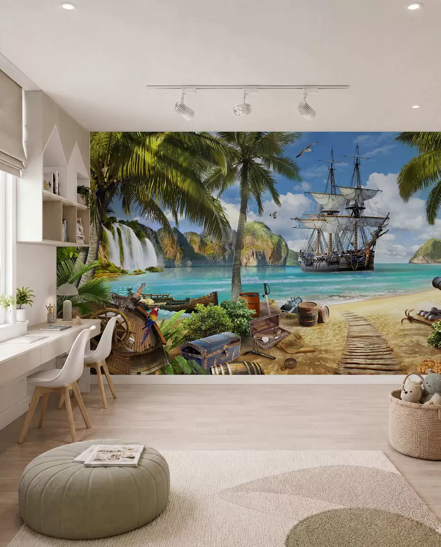 Fotobehang Piratenschip u62419
