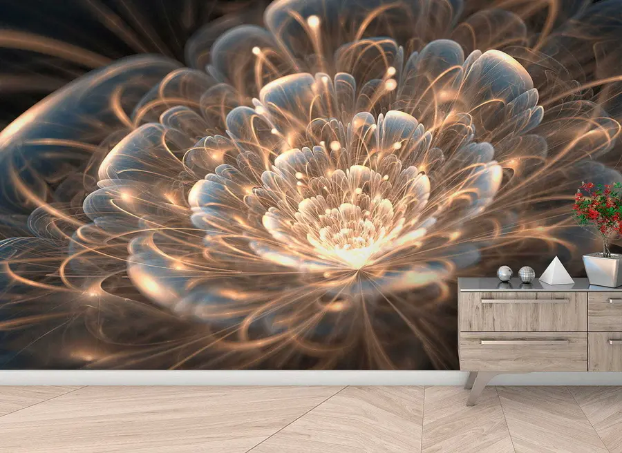 Fotobehang Tekenen met licht op een donkere achtergrond u59705