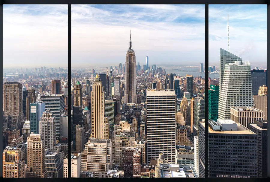 Fotobehang Uitzicht op de stad u68001