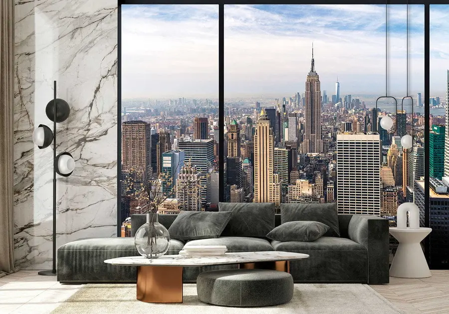 Fotobehang Uitzicht op de stad u68001