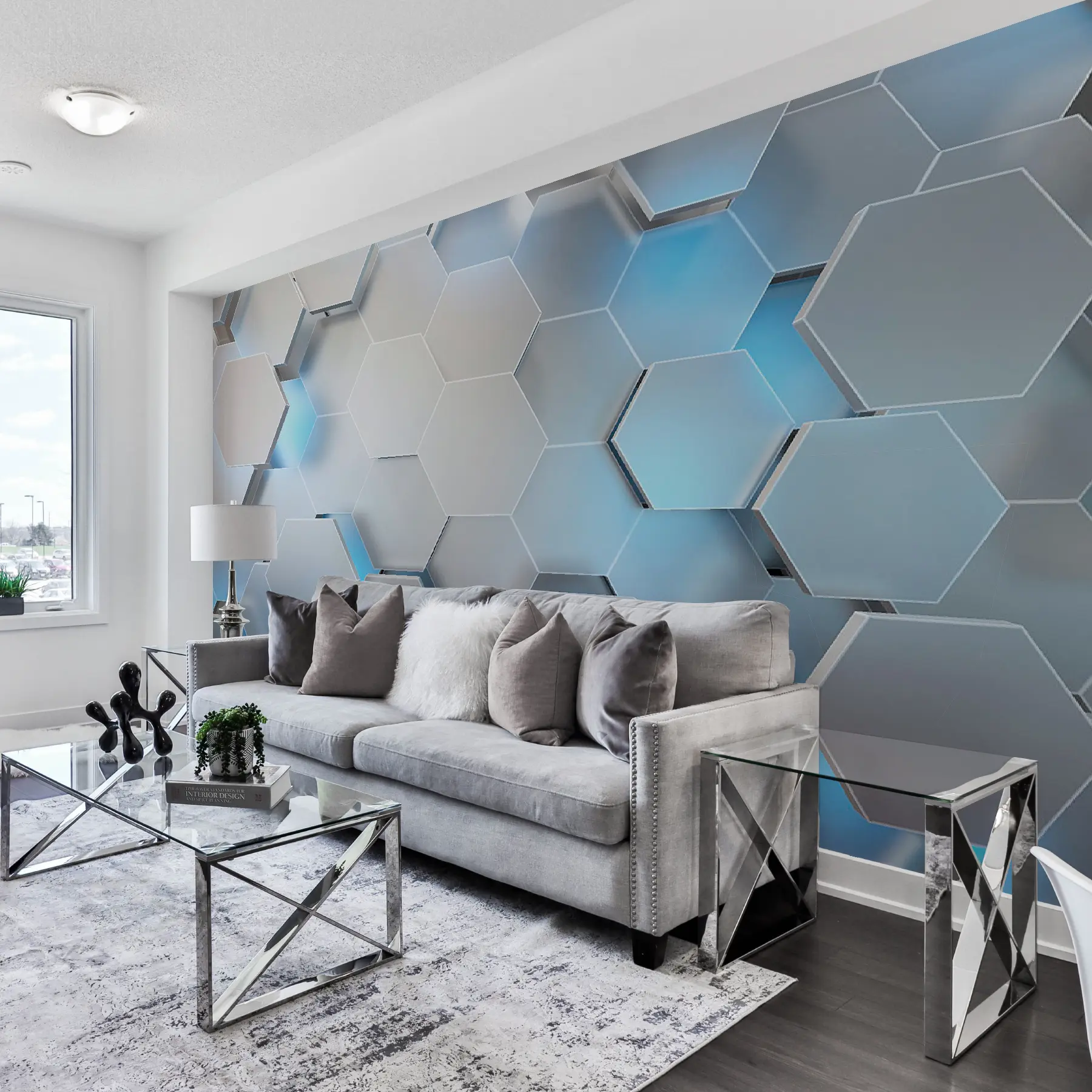 Fotobehang Azuur, blauw en rechthoek u59733