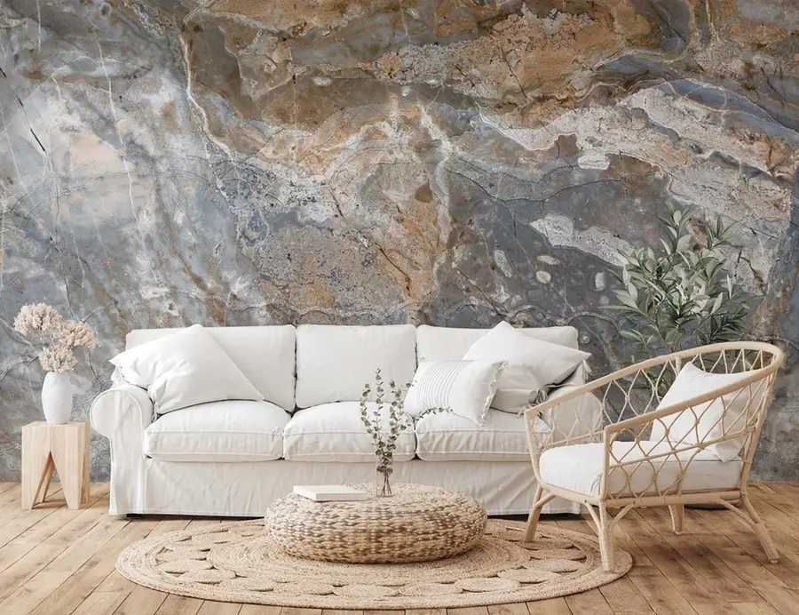Fotobehang Grijs-beige marmer u71438
