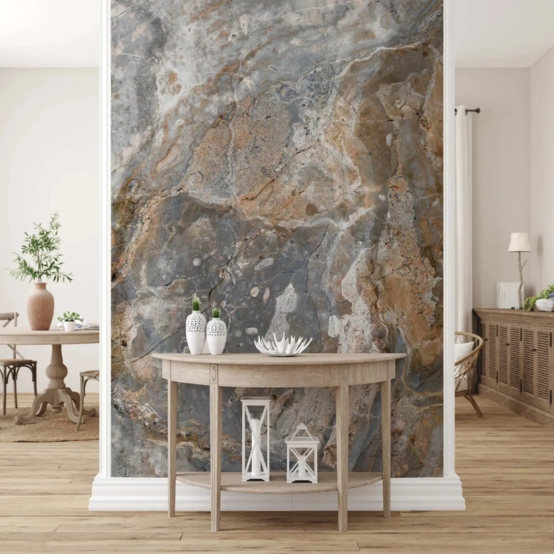 Fotobehang Grijs-beige marmer u71438