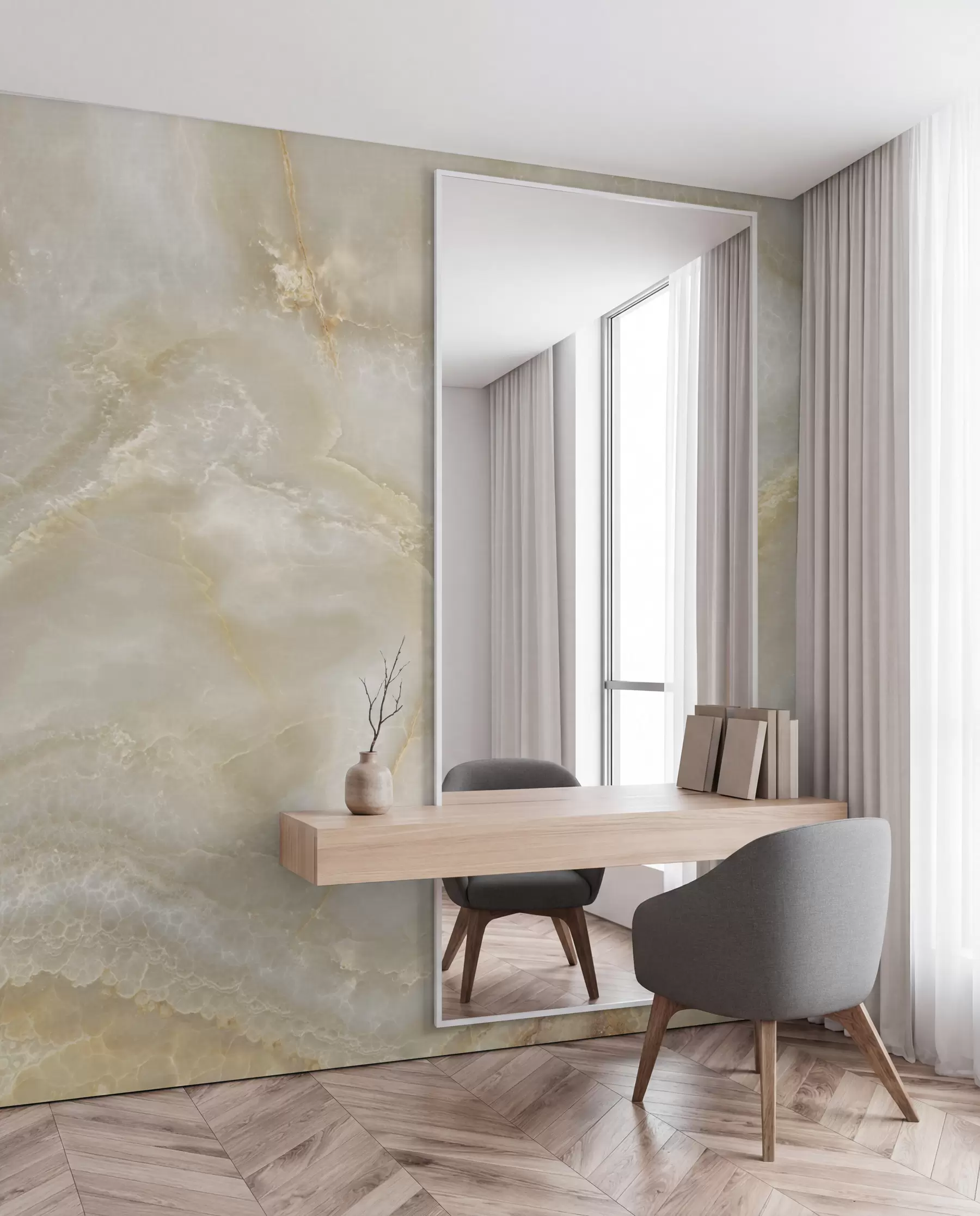 Fotobehang Honingkleurig marmer u20722