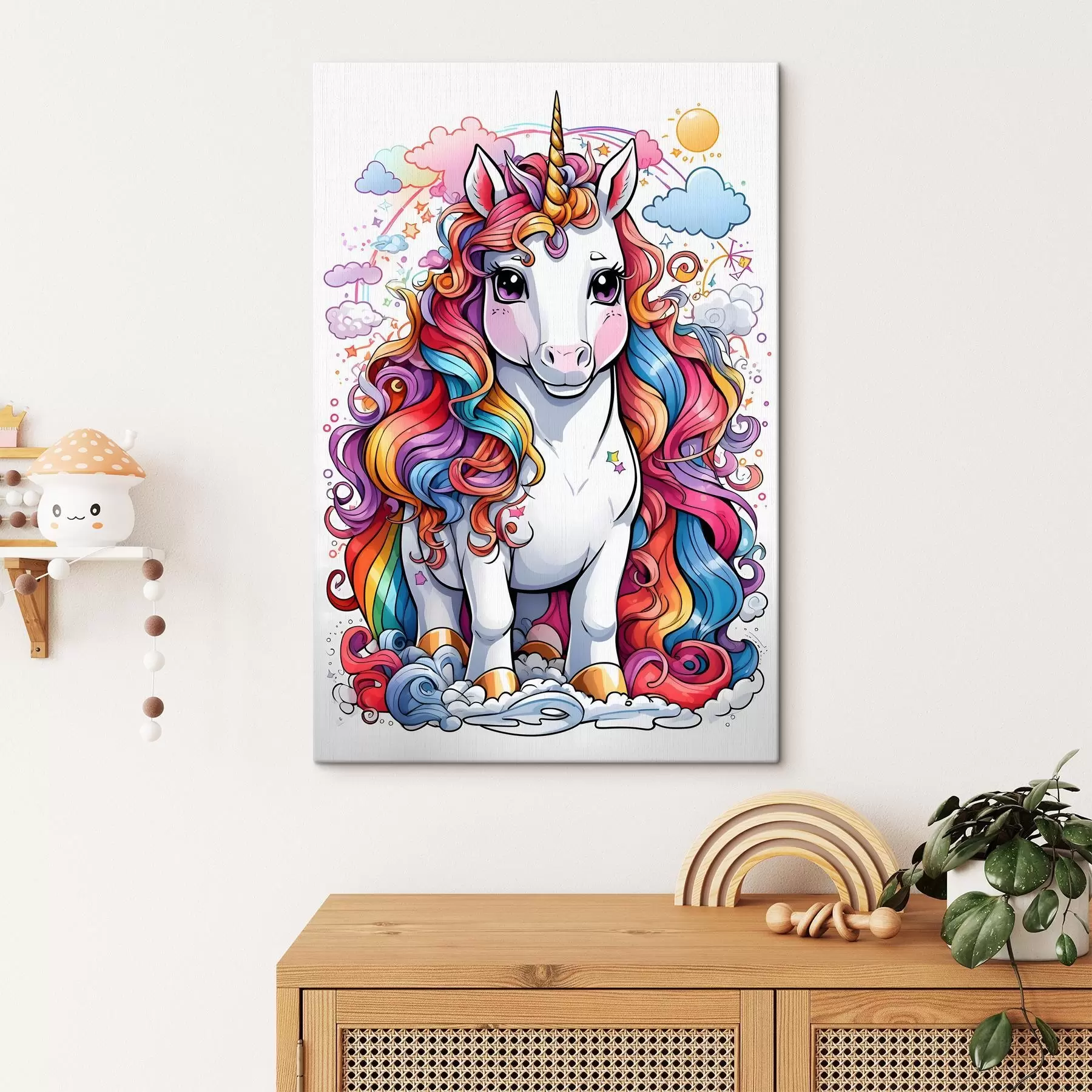 Fotobehang Veelkleurige eenhoorn s37766