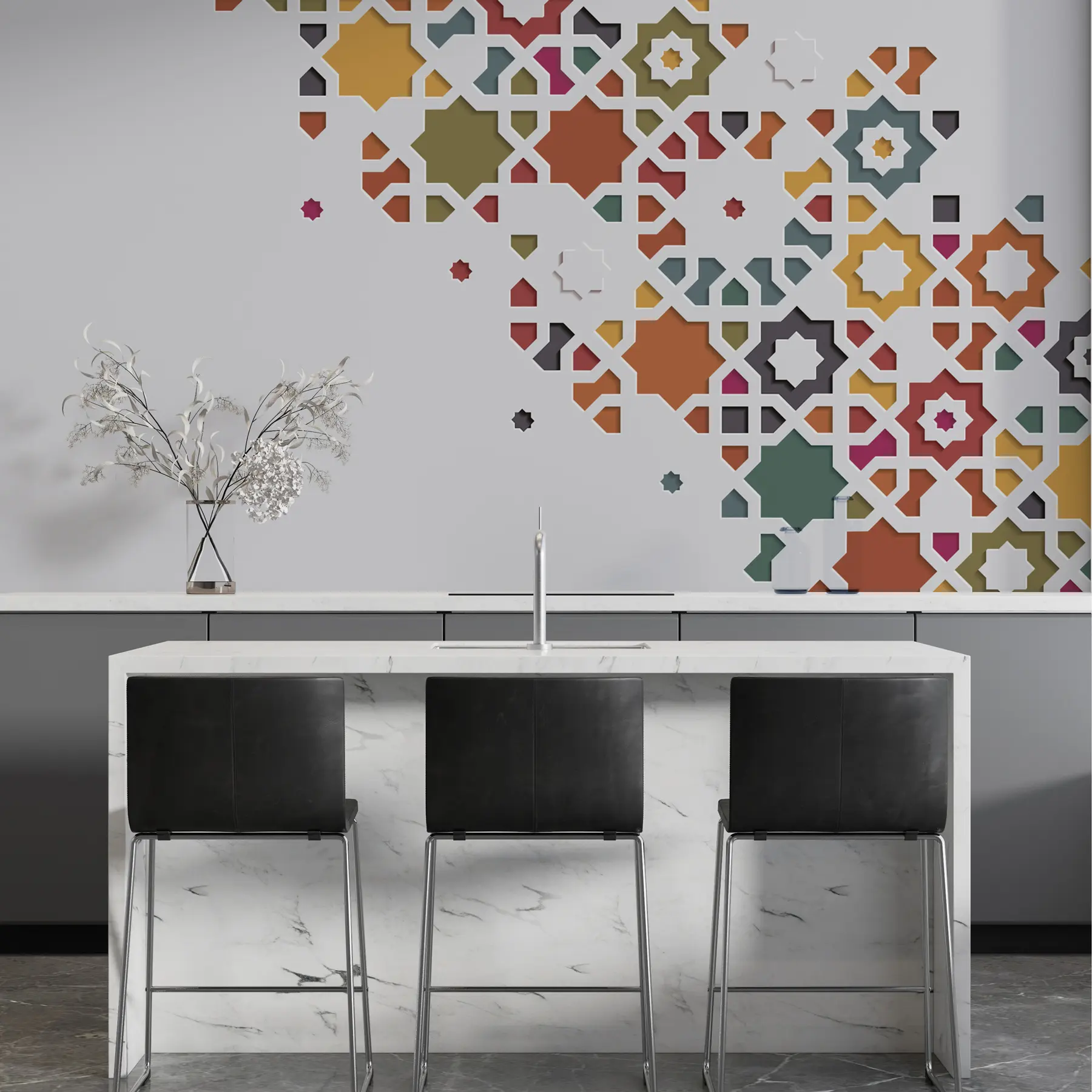 Fotobehang Decoratief mozaïek w00007