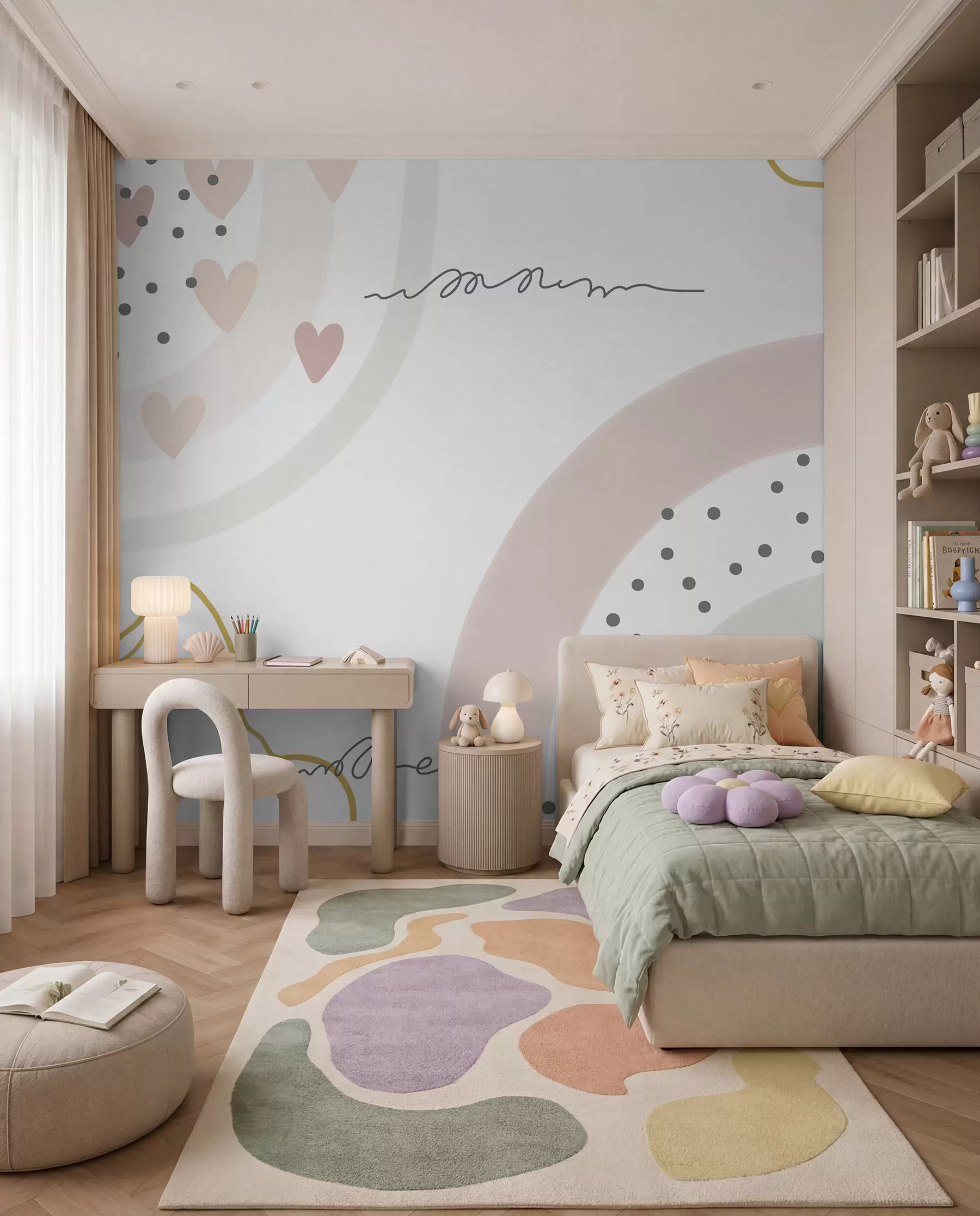 Fotobehang Regenboog met stippen u99373