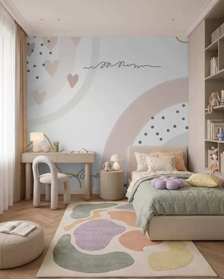 Fotobehang Regenboog met stippen u99373