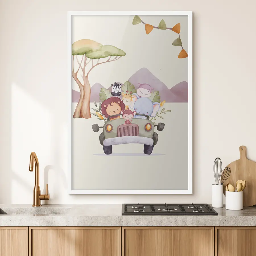 Fotobehang Een leuke dierenweg f37915