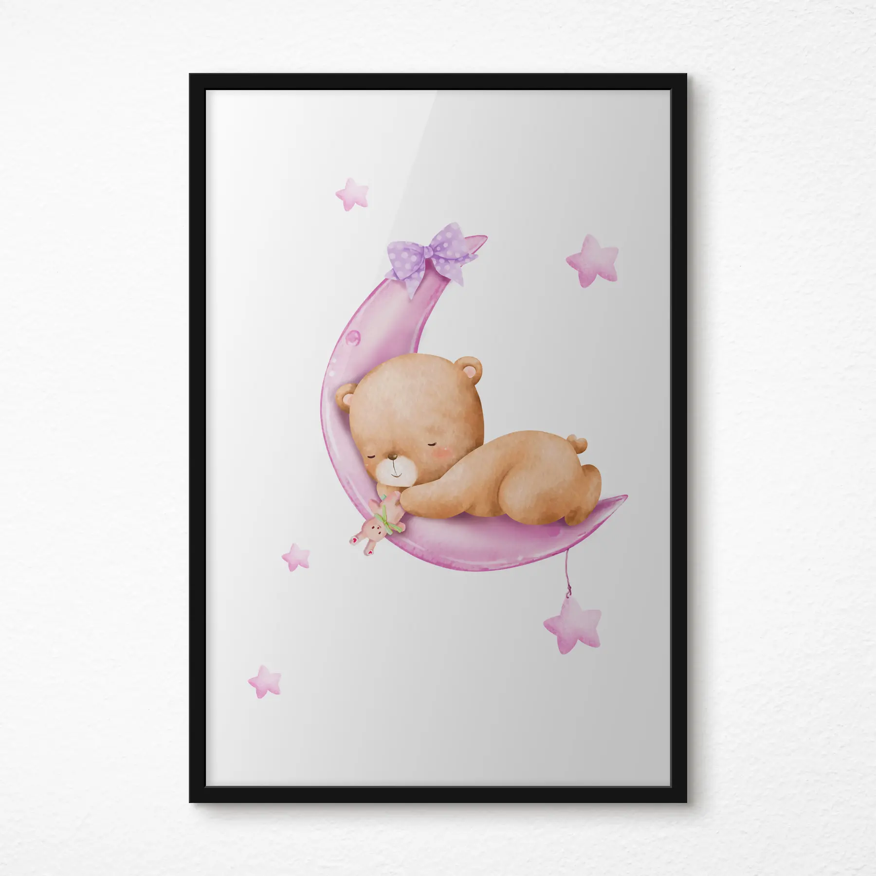 Fotobehang Slaperige beer op de maan f37917v2