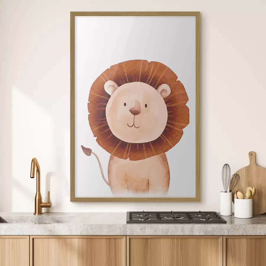 Fotobehang Een schattig leeuwenwelpje f37921