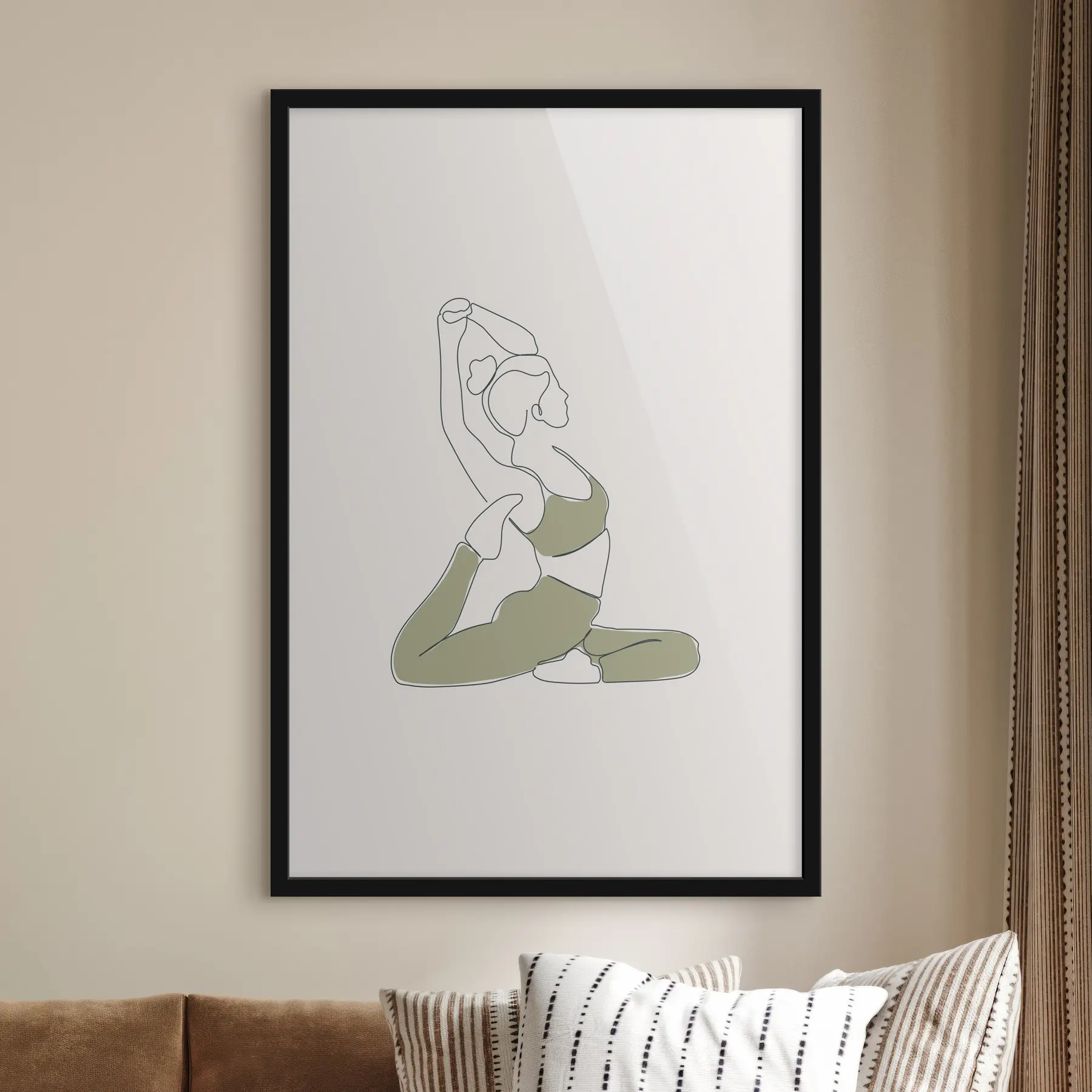  Schilderijen Meisje yoga houding Duif asana f37992