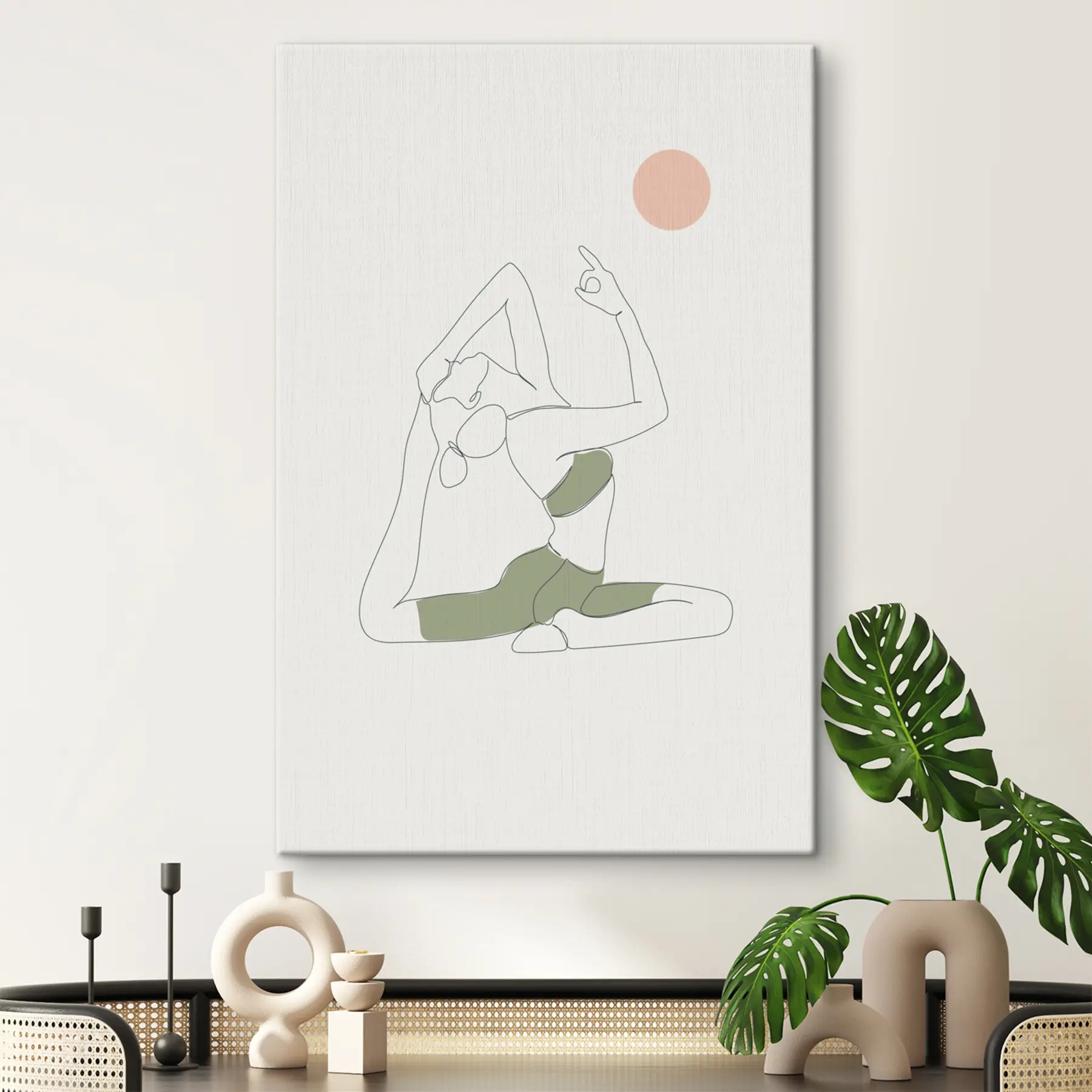 Fotobehang Meisje yoga houding Duif asana s37986