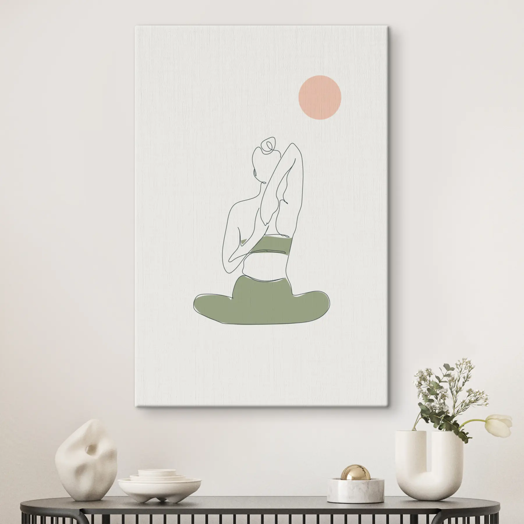  Schilderijen Meisje yoga houding koe asana s37994