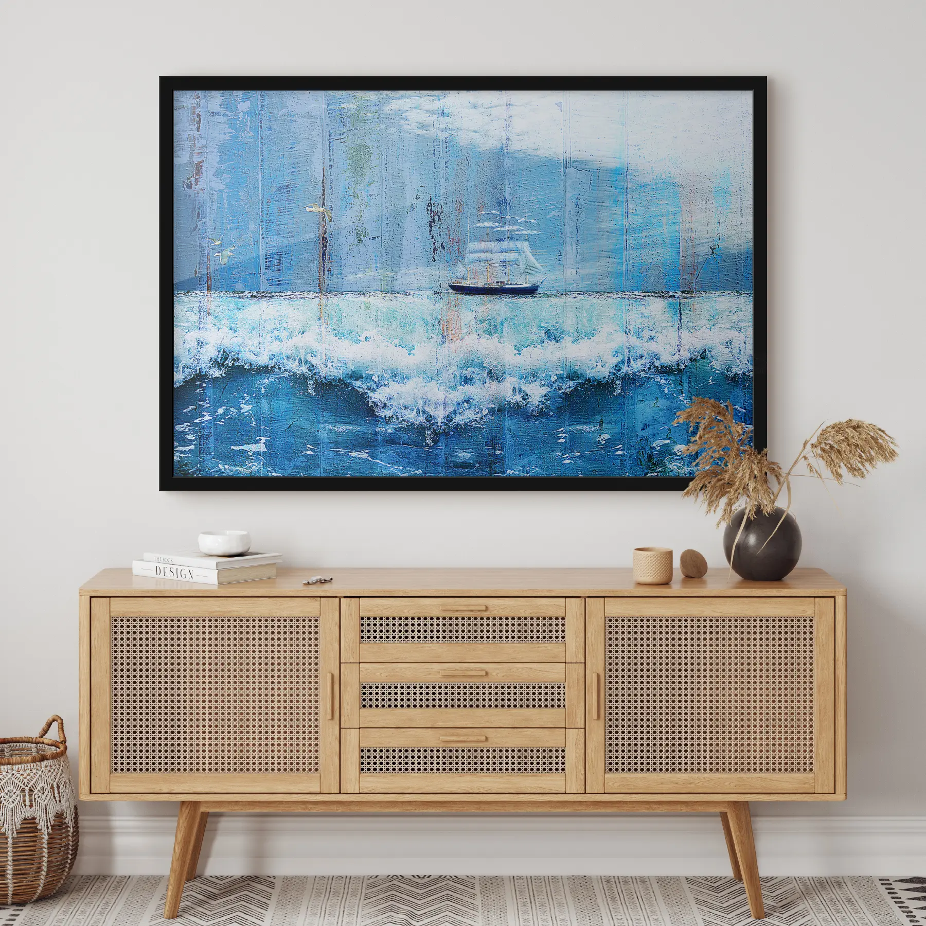 Fotobehang Aquarelboot f38045