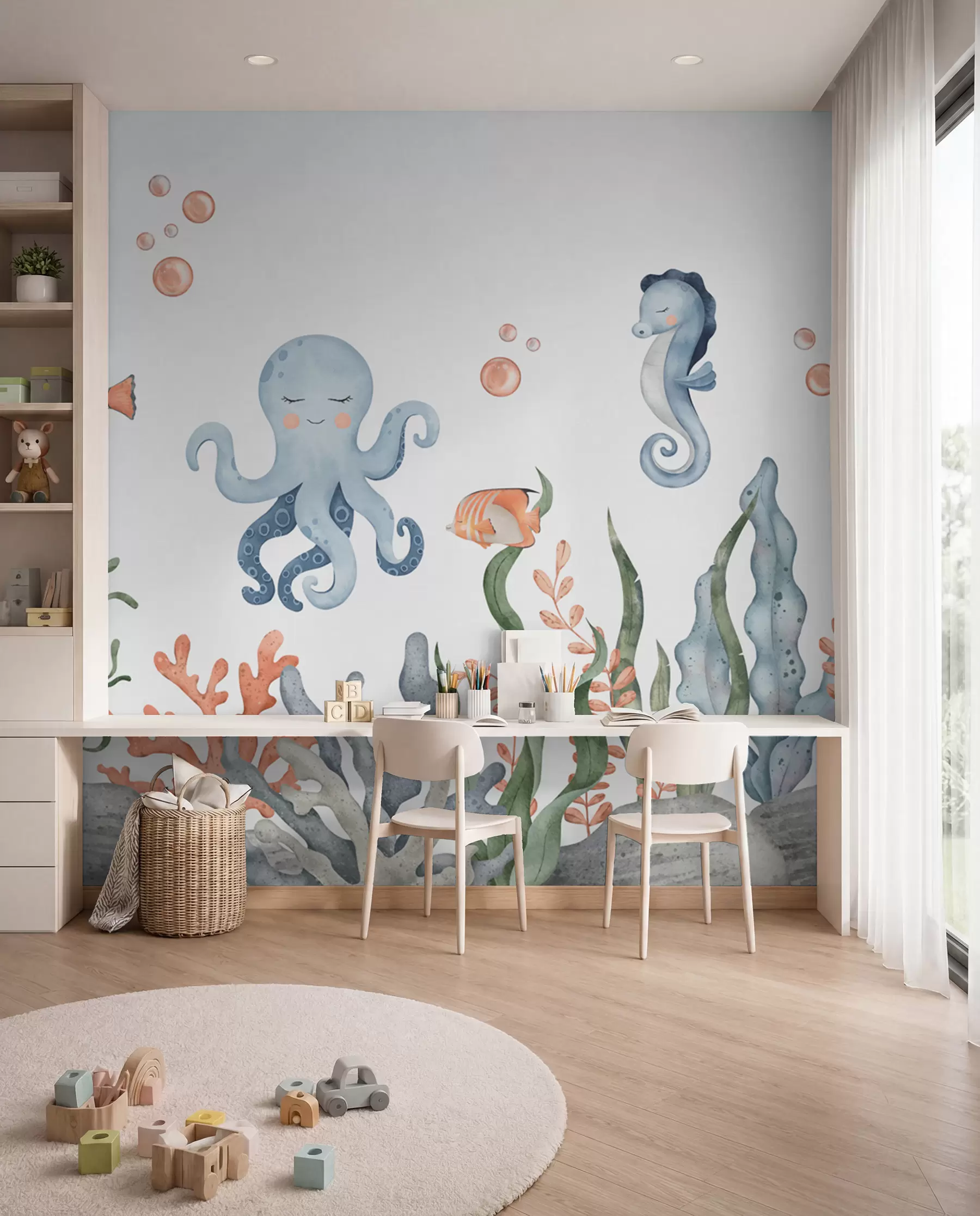 Fotobehang Kleine oceaanvriendjes w00383