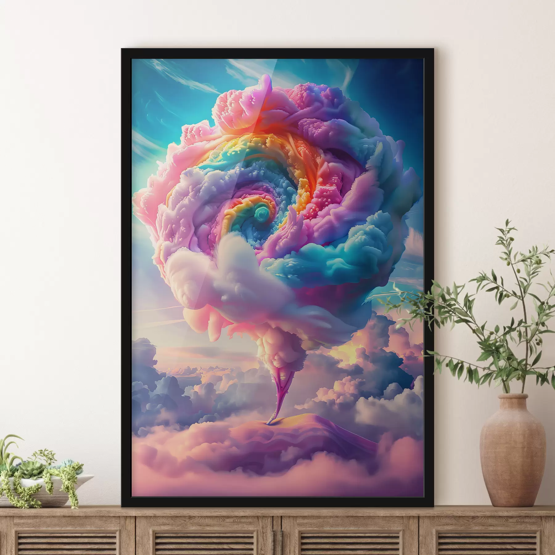 Fotobehang De regenboogstorm f38155