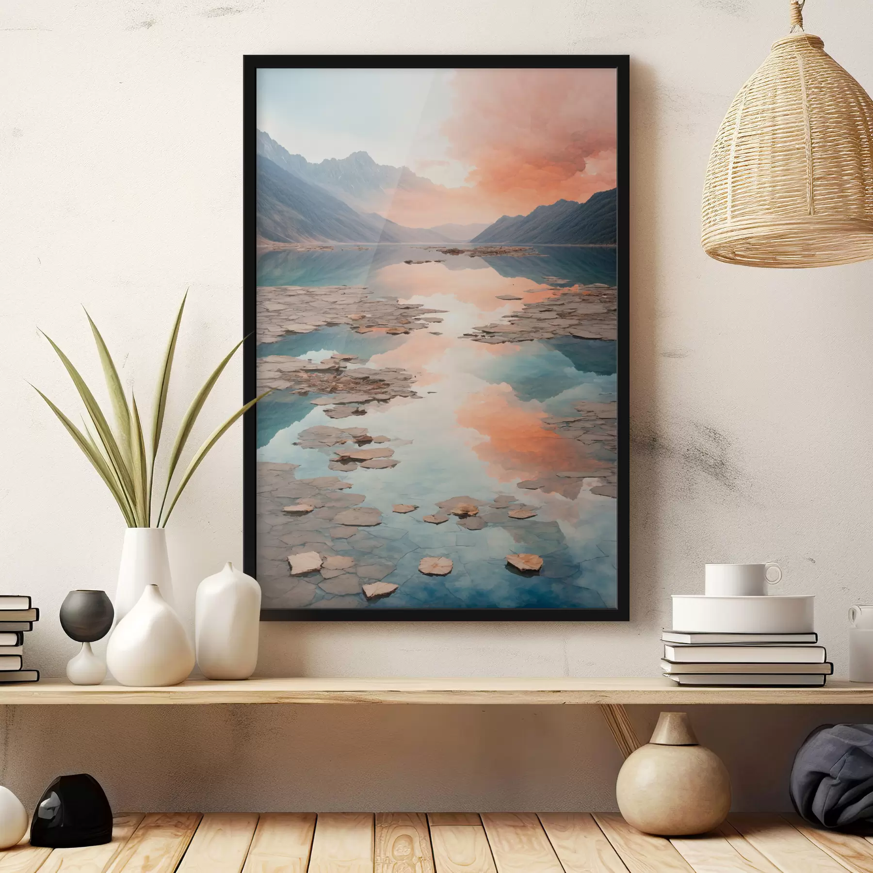 Fotobehang Meer in de bergen f38600