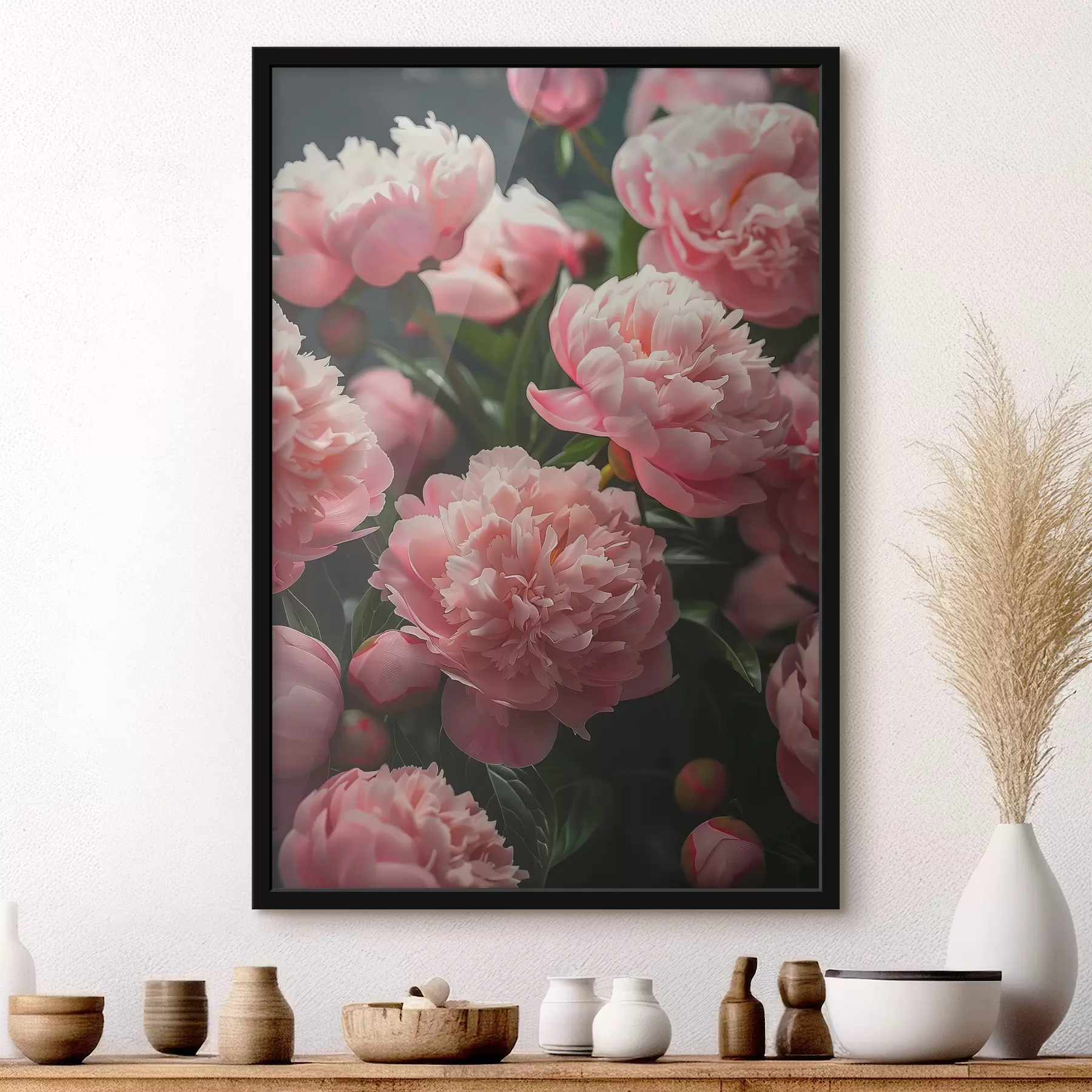  Schilderijen Roze pioenrozen f38630