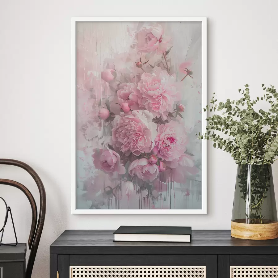 Fotobehang Roze pioenrozen f38750