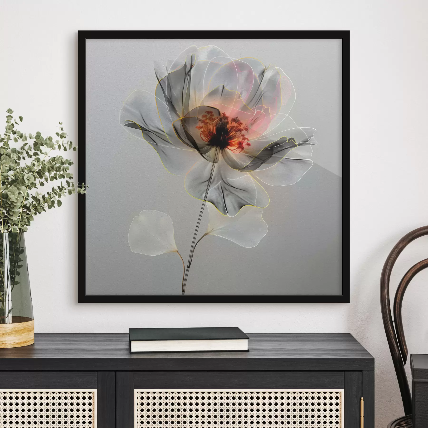 Fotobehang Transparante bloem nieuwe trend f38784