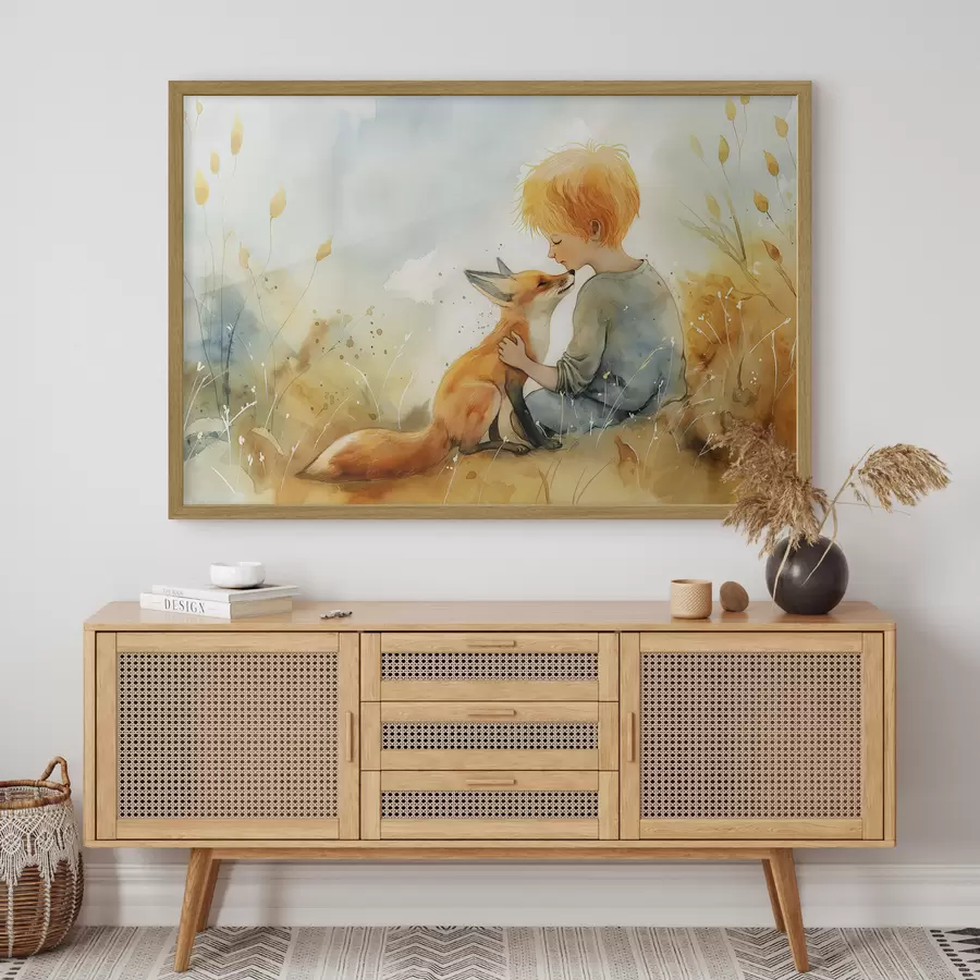 Fotobehang De kleine prins met de vos f38790