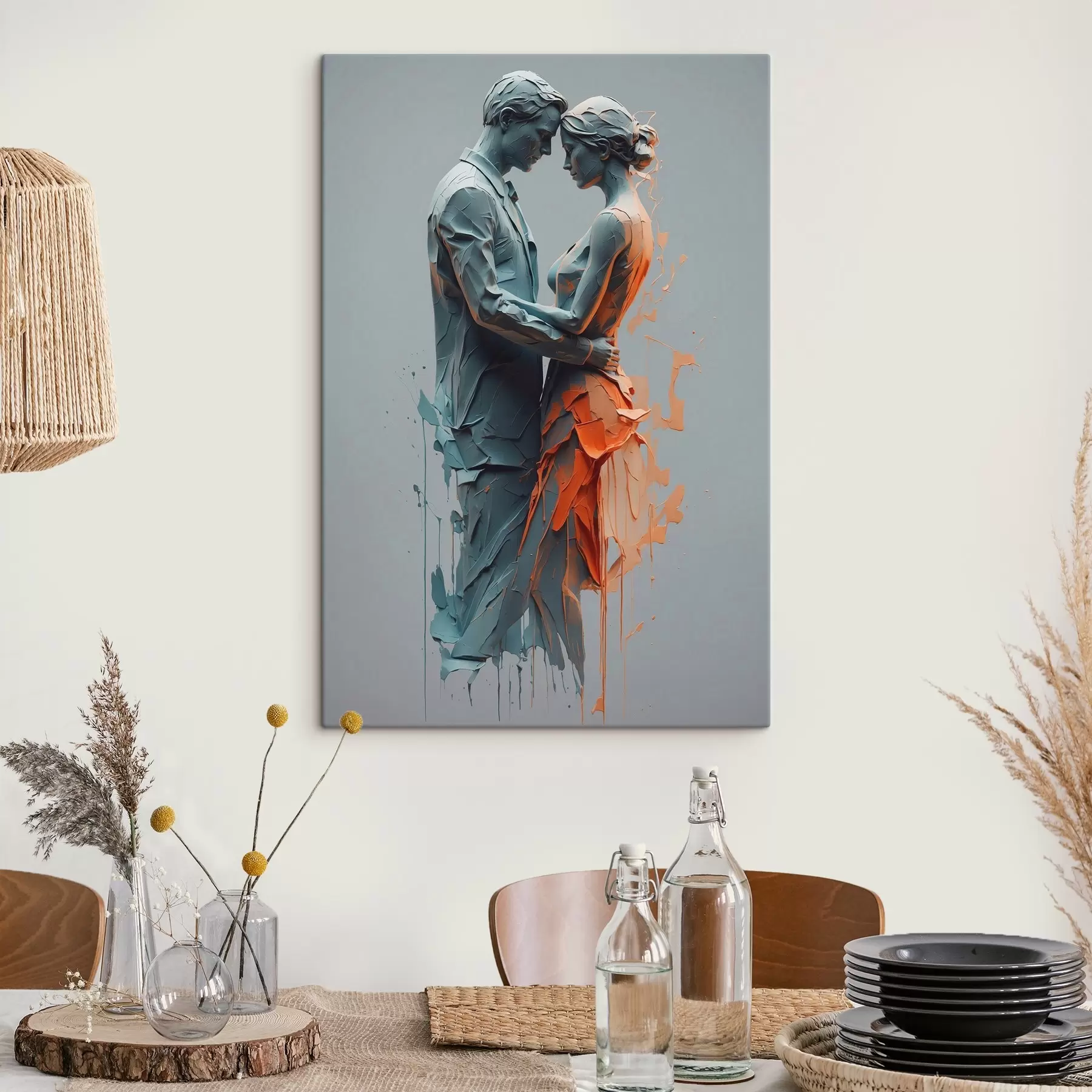  Schilderijen Abstract paar in dans s38851