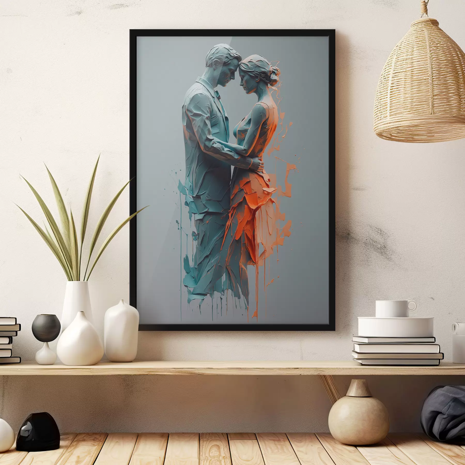  Schilderijen Abstract paar in dans f38851