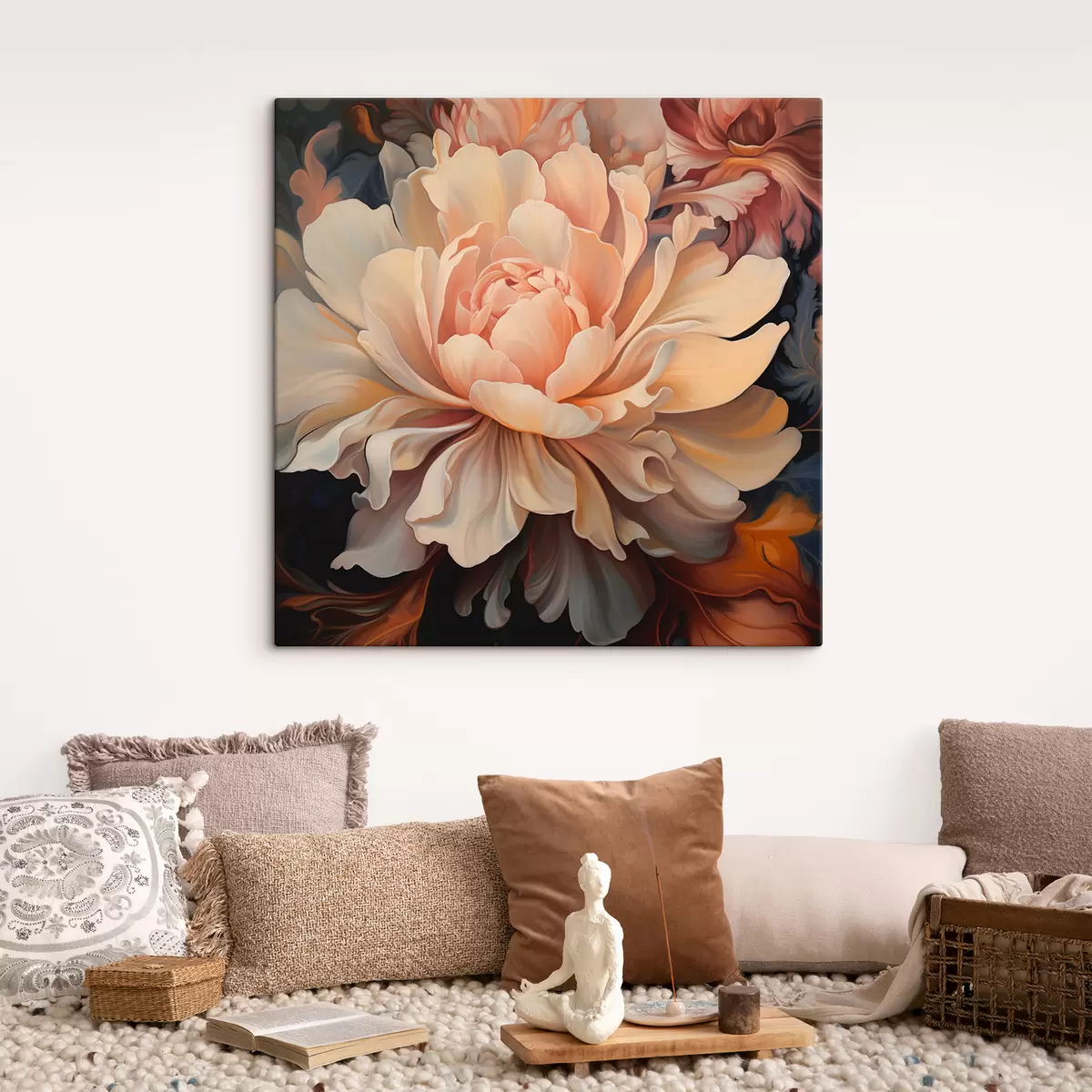  Schilderijen Grote abstracte bloem s38991