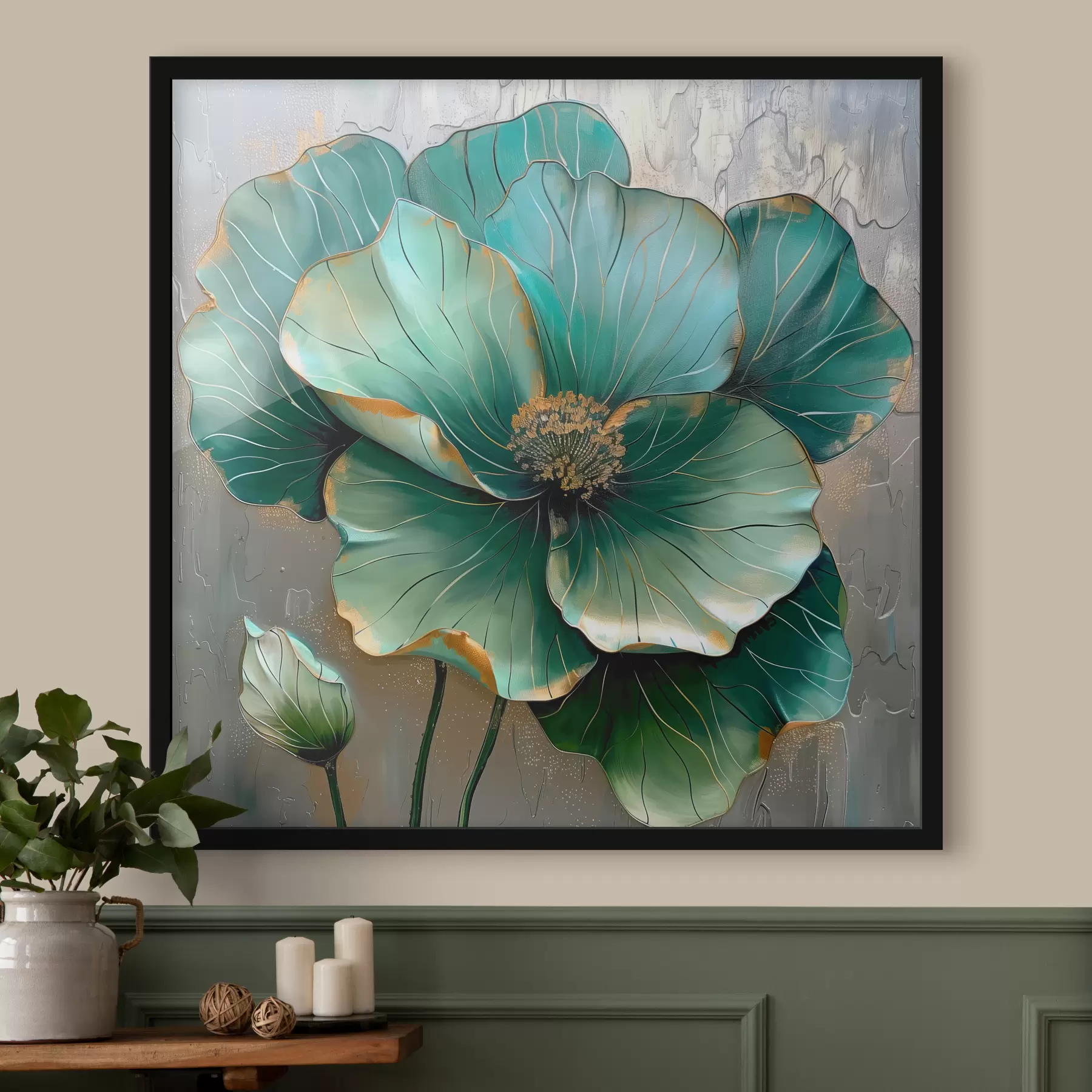 Fotobehang Grote abstracte bloem f39013