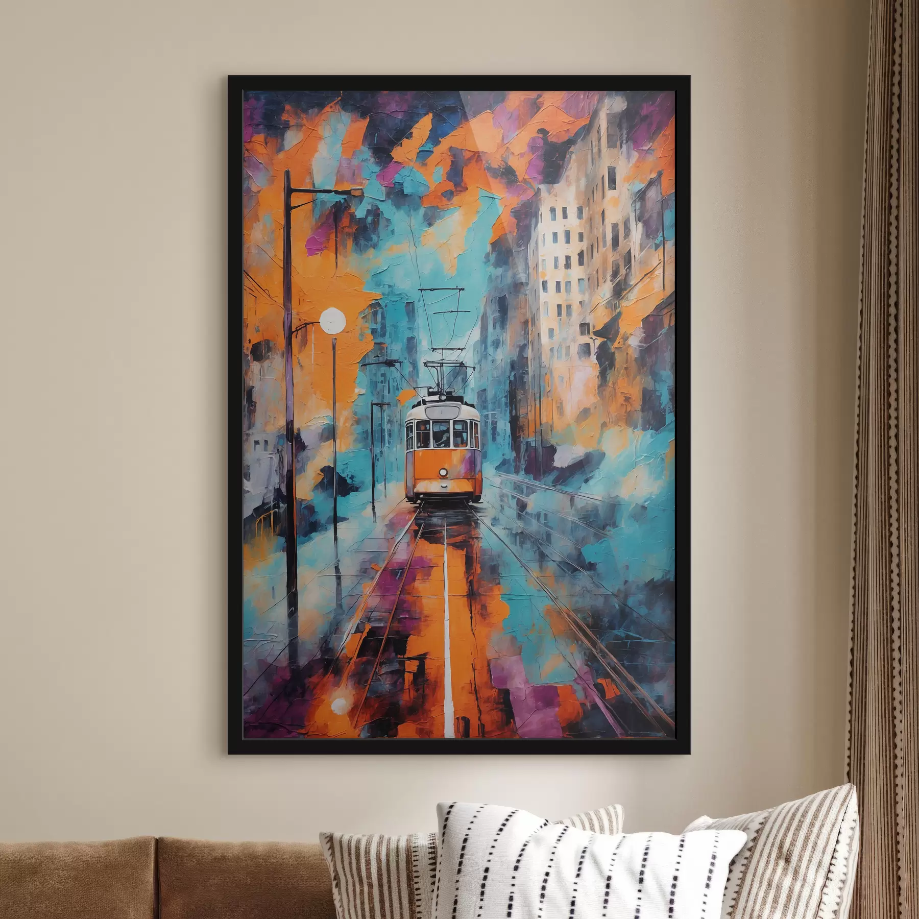 Fotobehang abstracte stad f39001