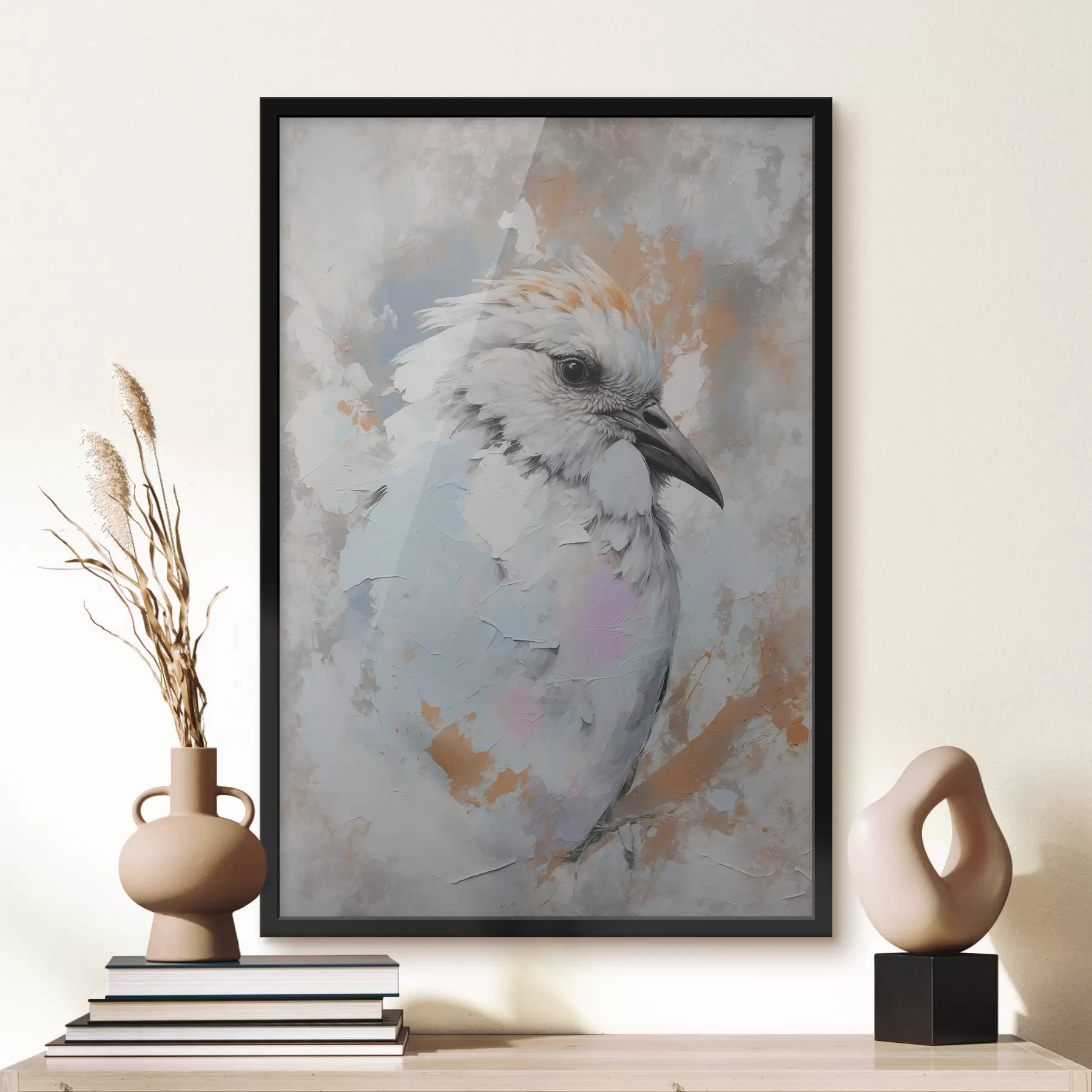Fotobehang Vogel op abstracte achtergrond f39170