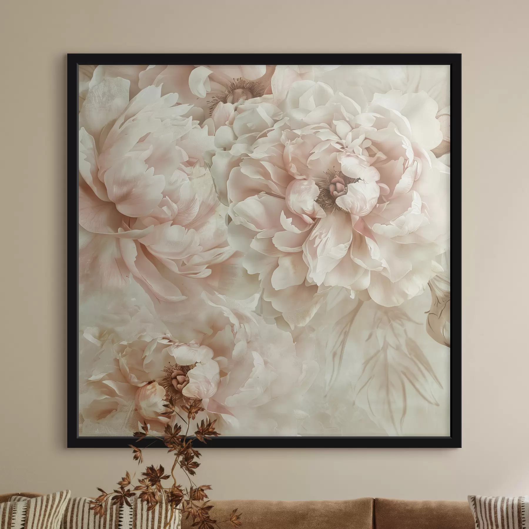 Fotobehang Vintage pioenrozen f39344