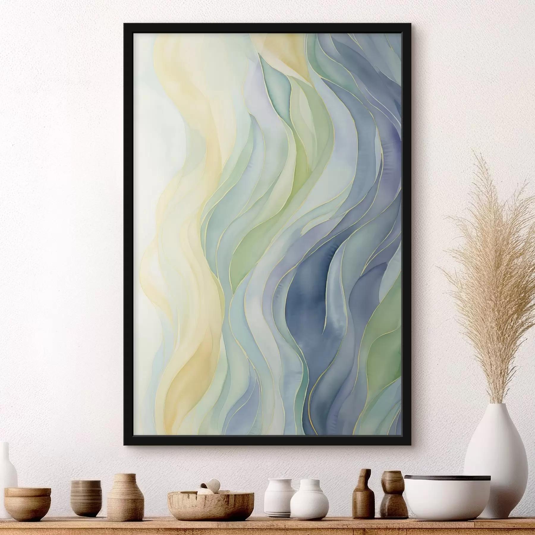 Fotobehang Vloeiende kleuren in zachte harmonie f37504
