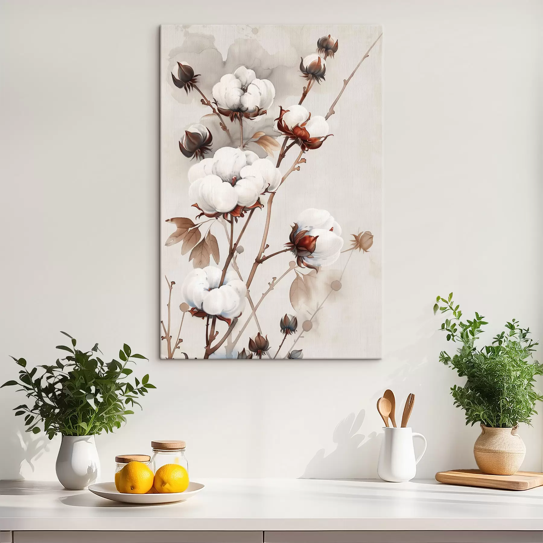 Fotobehang Katoentakken in aquarelstijl s39215