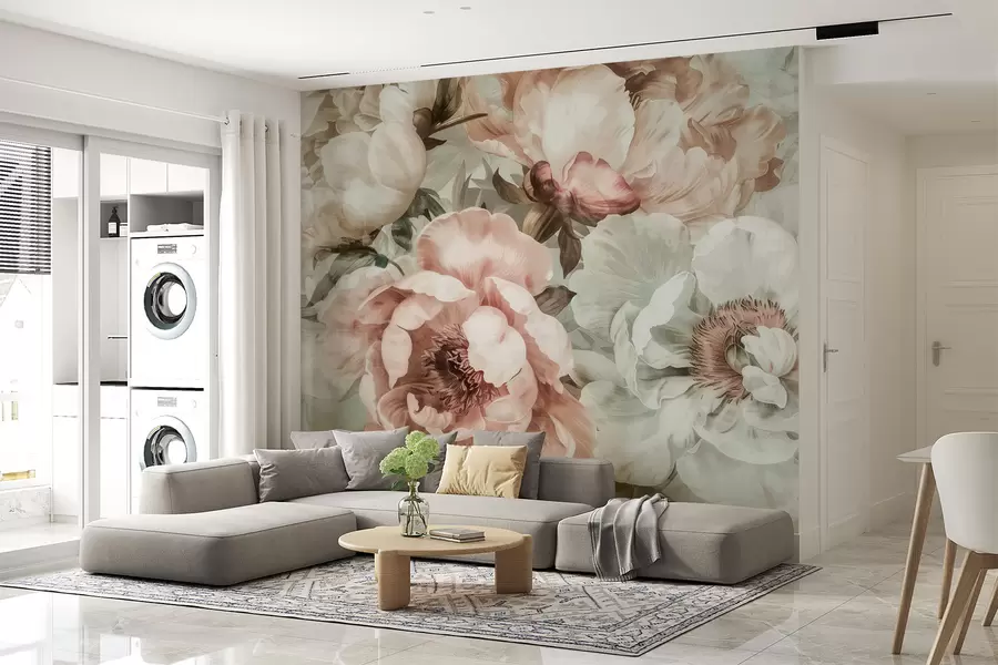 Fotobehang Pioenrozen w01291