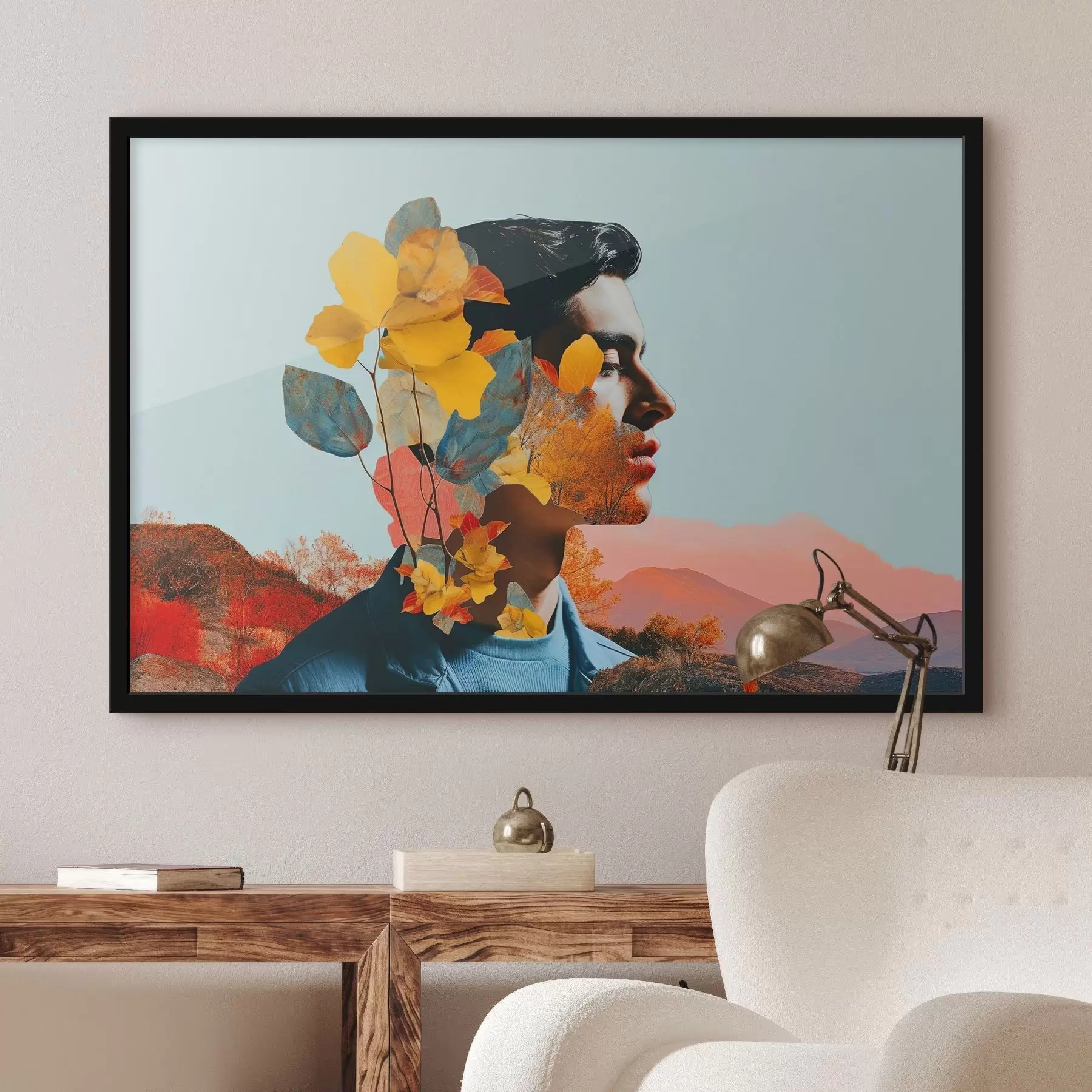 Fotobehang De natuur verweeft zich met de menselijke essentie f38042