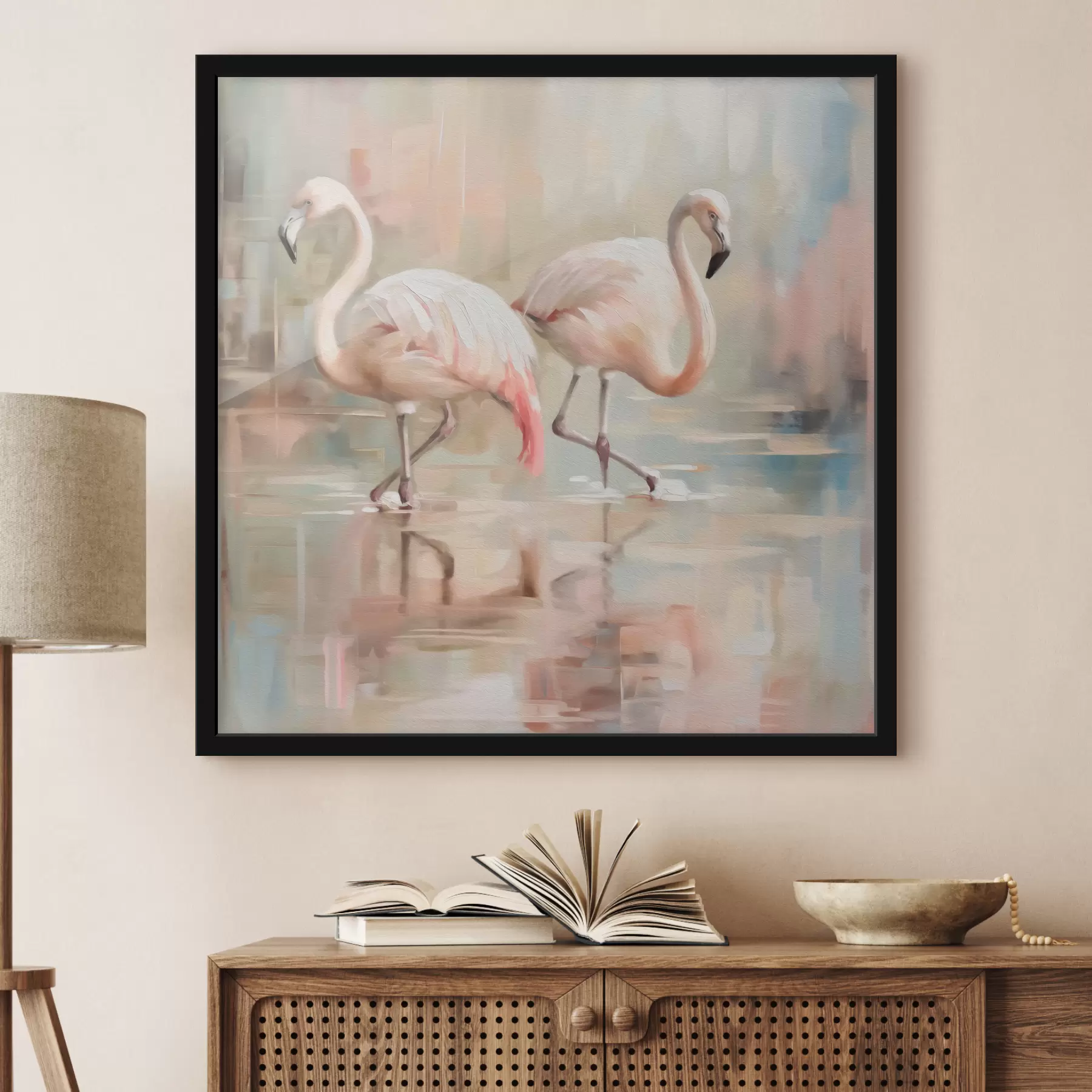 Fotobehang Twee flamingovogels f39540