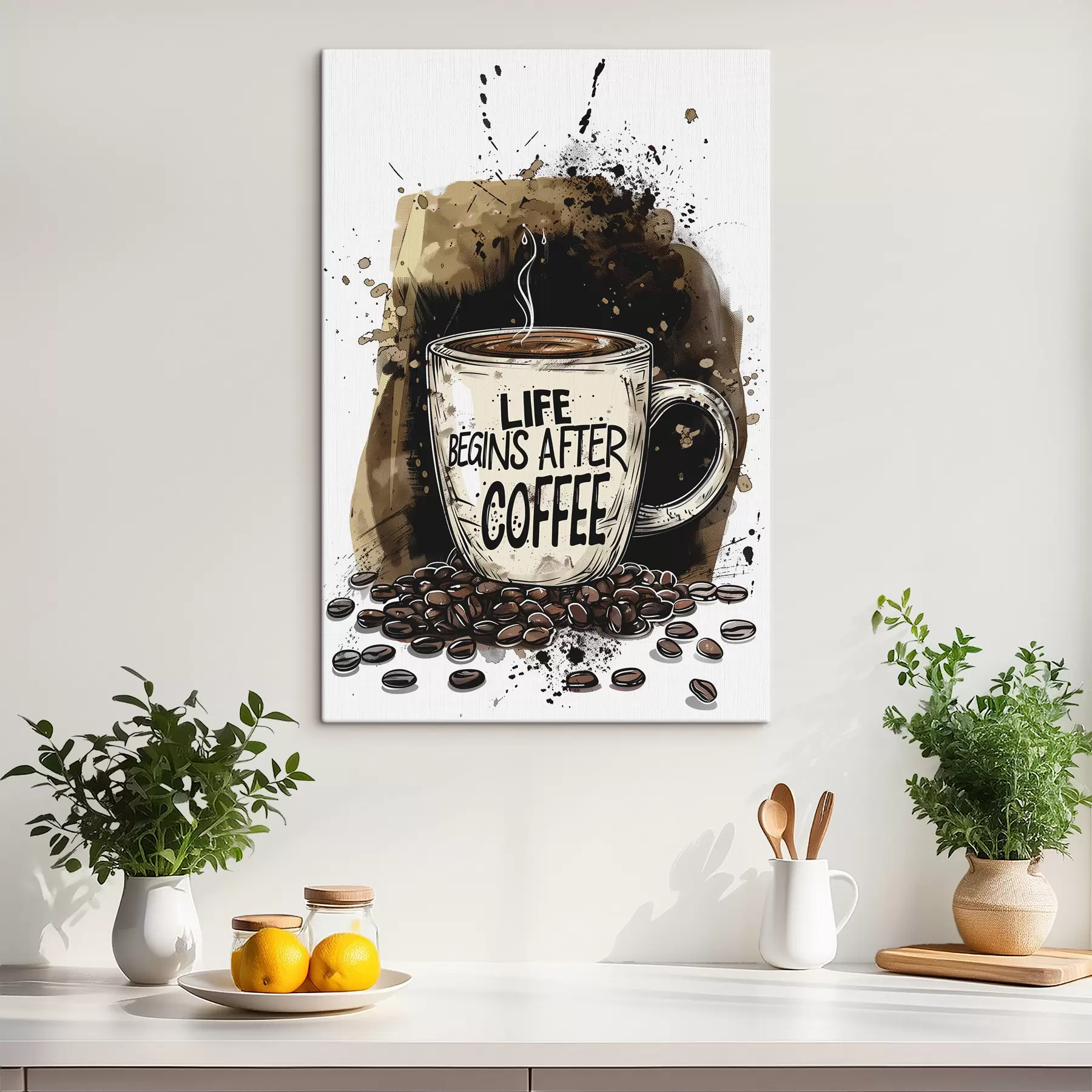 Fotobehang Koffiekopje met inscriptie s39445