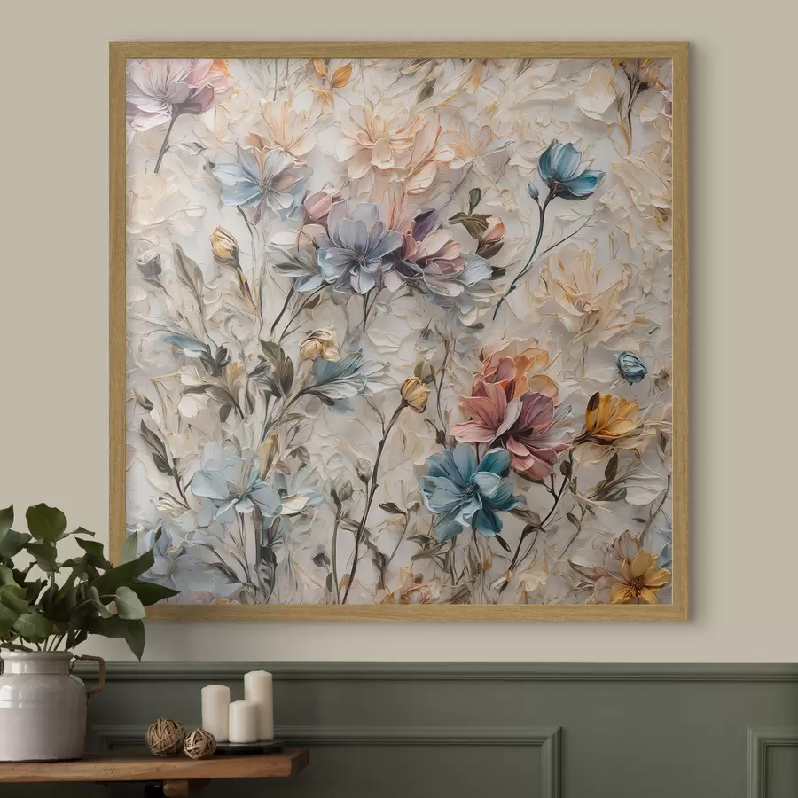 Fotobehang Abstracte bloemen en bladeren f39605