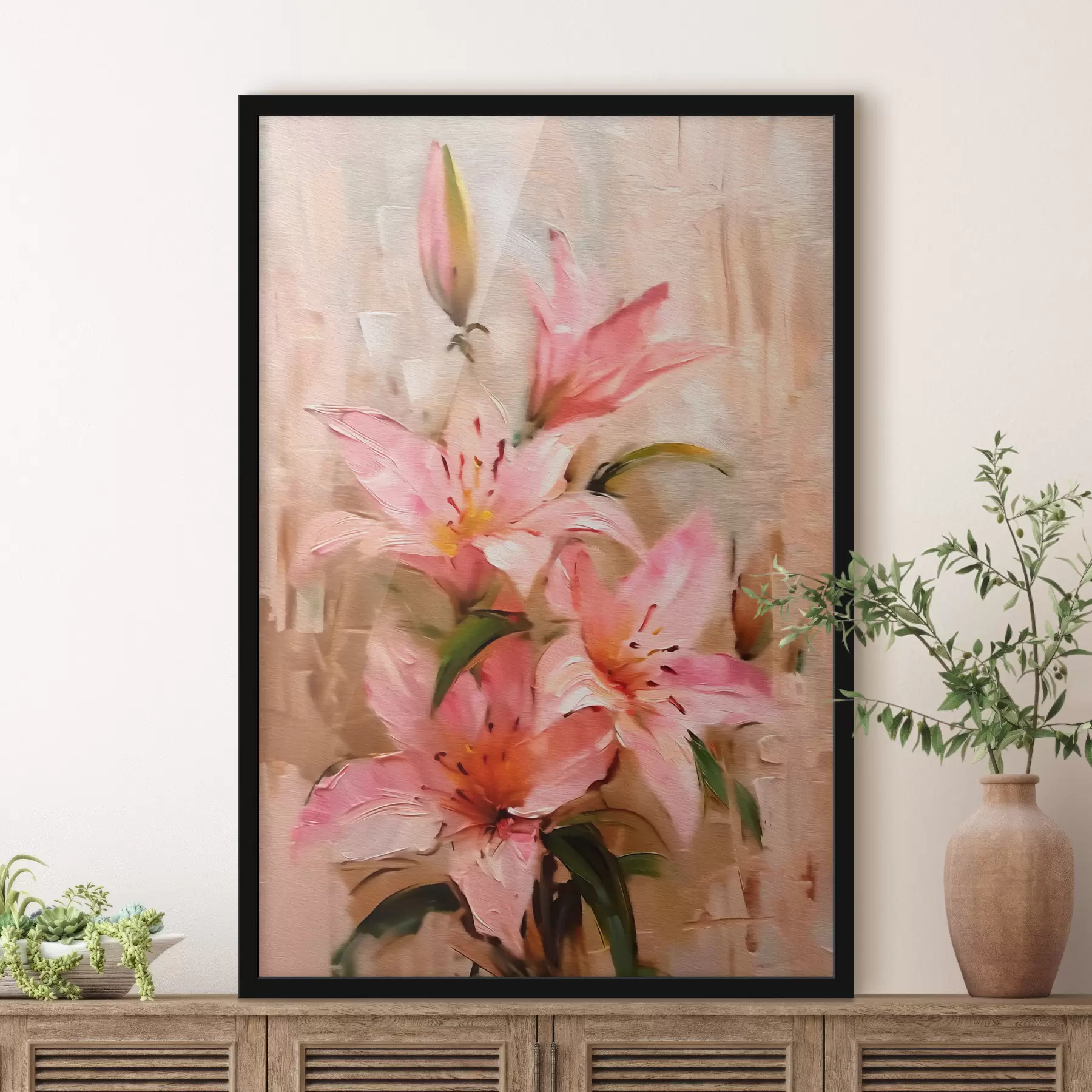 Fotobehang Roze leliebloemen f39841