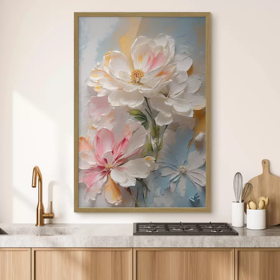 Fotobehang Abstracte bloemen op abstracte achtergrond f39866