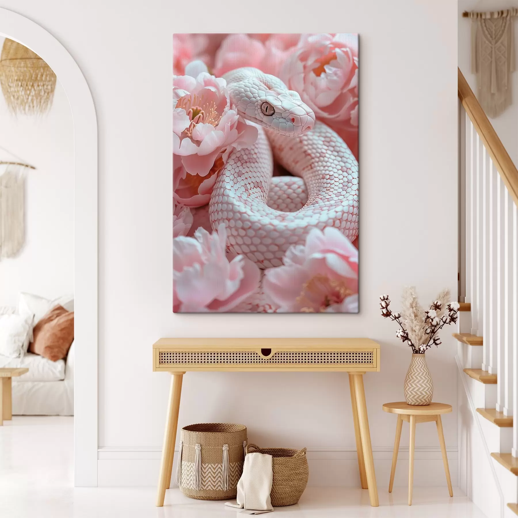 Fotobehang Bloemen, slang, roze, lichtroze s39944