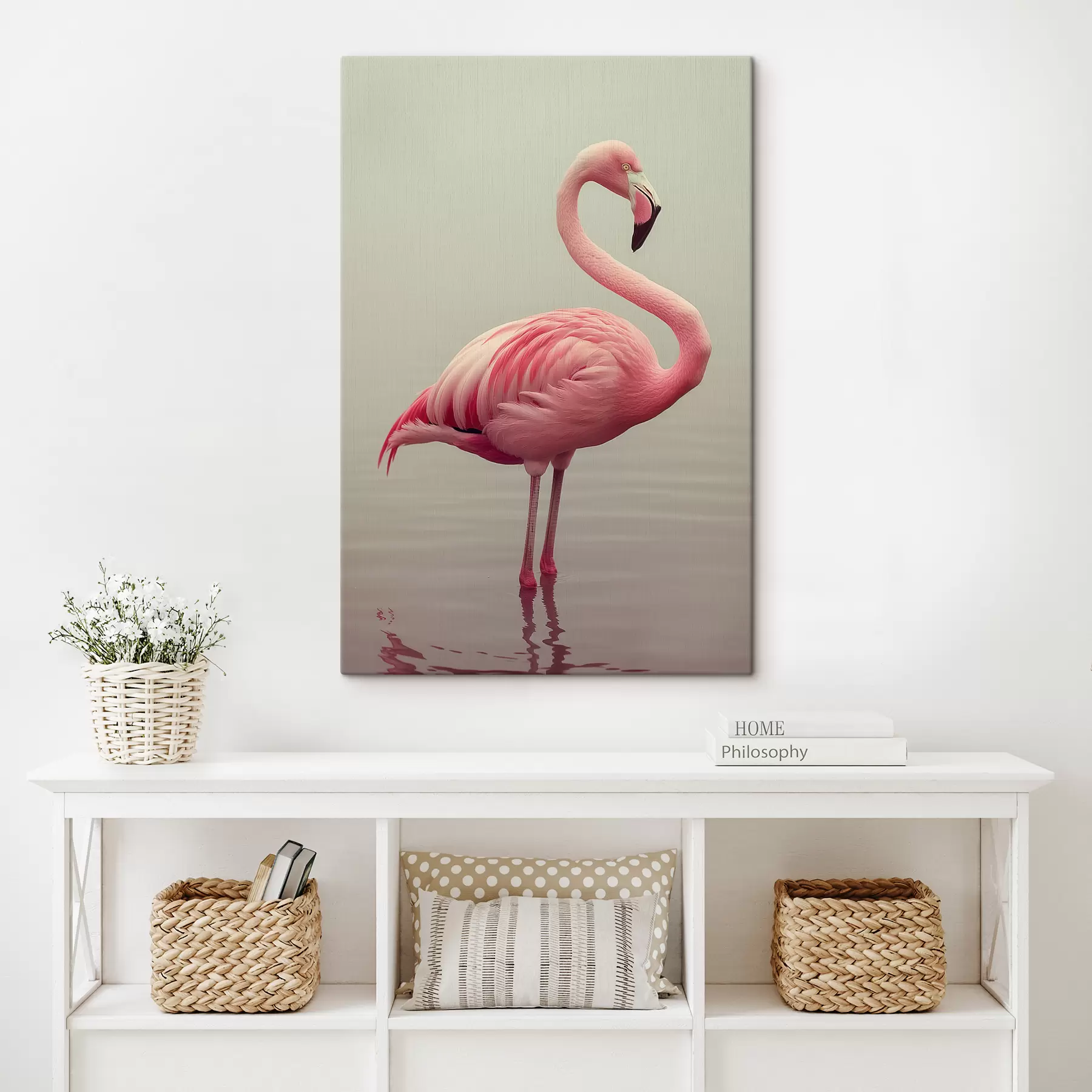  Schilderijen Flamingo, water, roze s39964