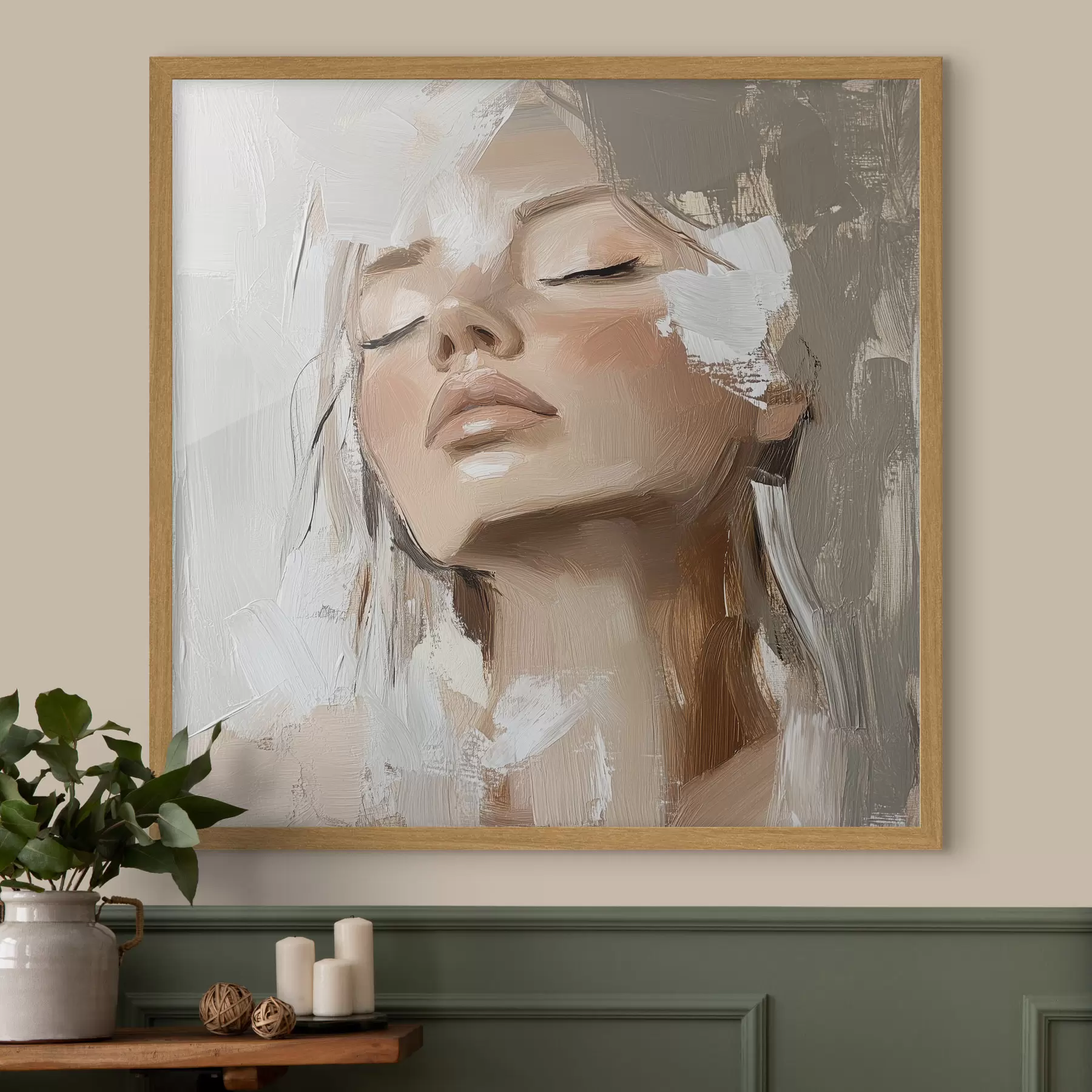 Fotobehang Meisje, olie f39910