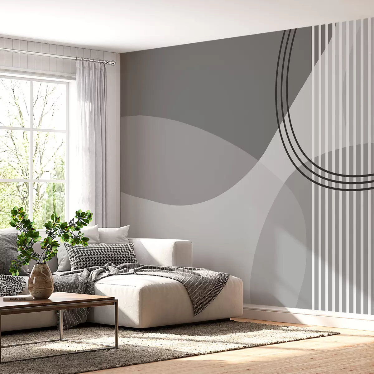 Fotobehang Monochrome omloop w08173v3